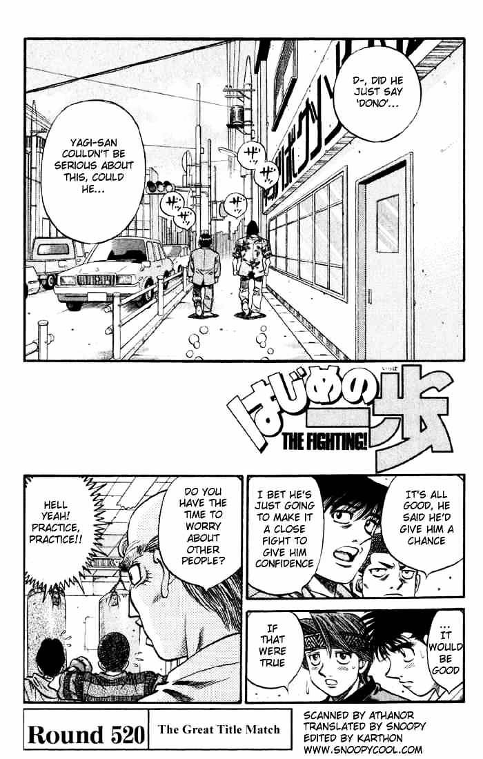 Hajime No Ippo - Chapter 520 : The Great Title Match