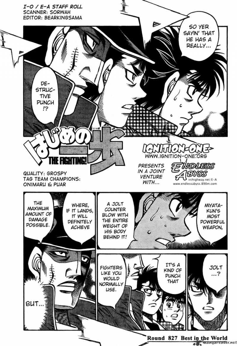 Hajime No Ippo - Chapter 827 : Best In The World