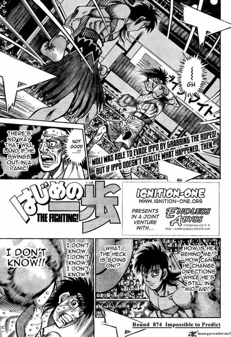 Hajime No Ippo - Chapter 874 : Impossible To Predict