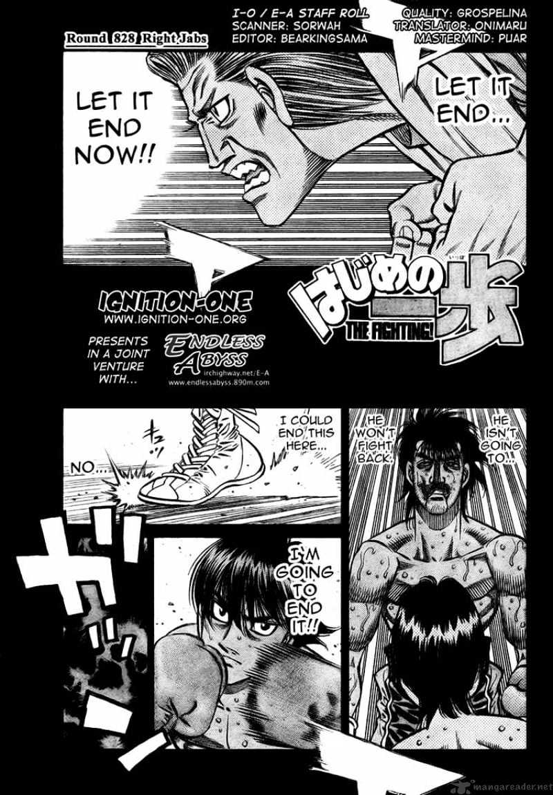 Hajime No Ippo - Chapter 828 : Right Jabs