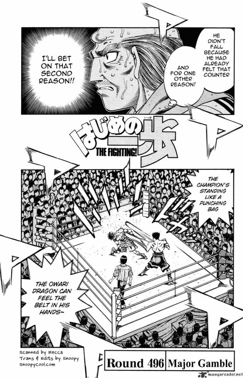 Hajime No Ippo - Chapter 496 : Major Gamble