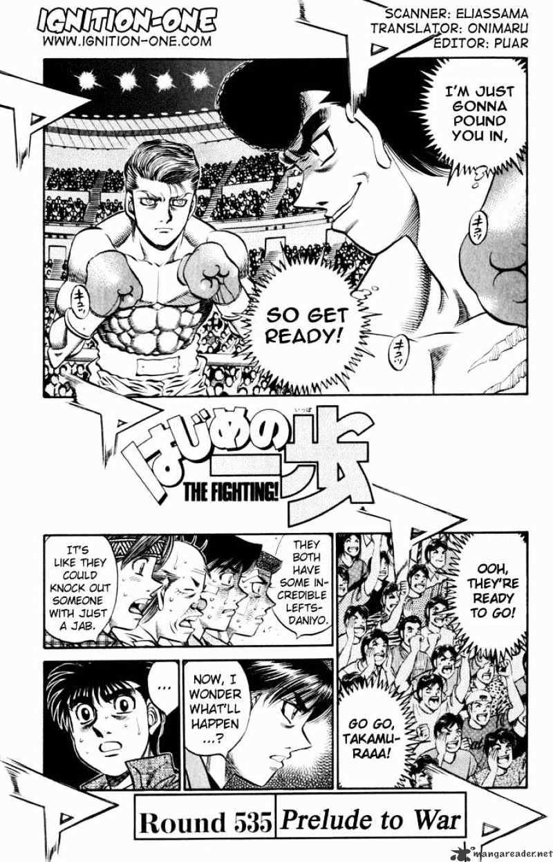 Hajime No Ippo - Chapter 535 : Hard-Fought Prelude