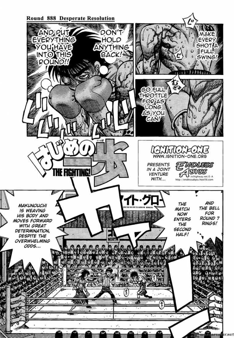 Hajime No Ippo - Chapter 888 : Desperate Resolution