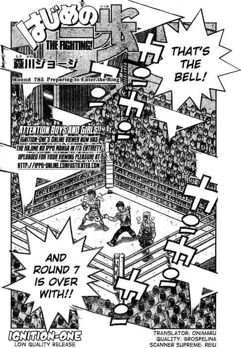 Hajime No Ippo - Chapter 785 : Preparing To Enter The Ring