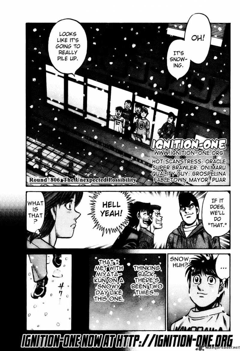 Hajime No Ippo - Chapter 806 : The Unexpected Possibility