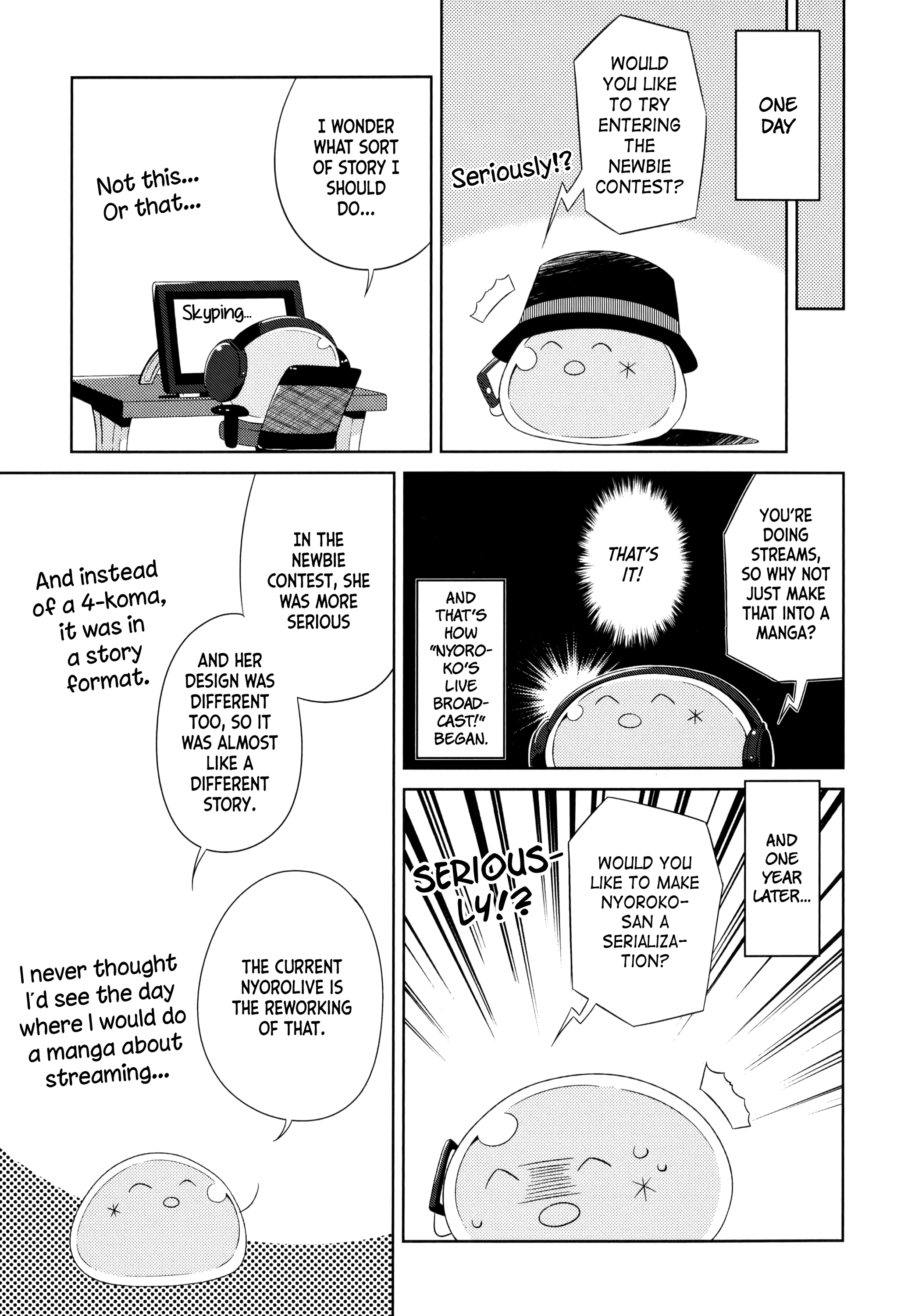 Nyoroko's Live Broadcasting! - Vol.1 Chapter 10.1: Volume 1 Extras