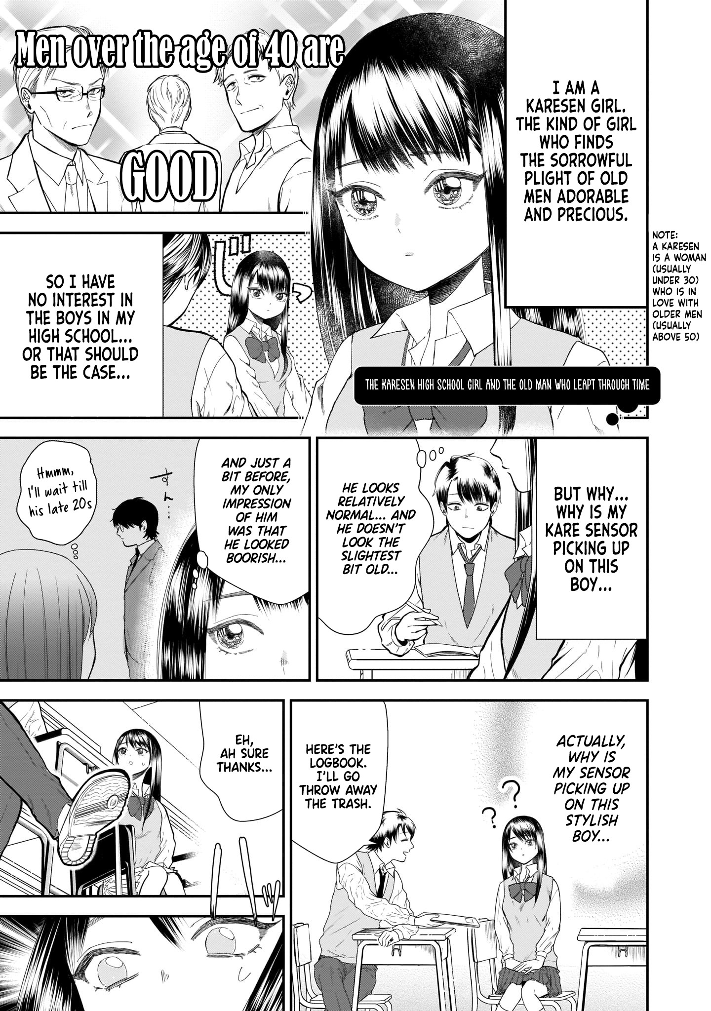 Karesen Joshikousei To Tokikake Ojisan - Chapter 0.2: The Karesen High School Girl And The Old Man Who Leapt Through Time