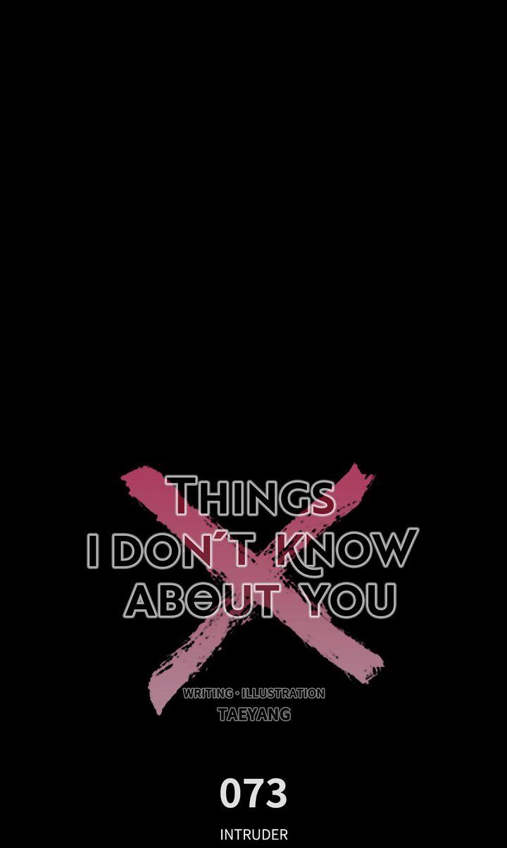 Things I Don't Know About You - Chapter 73