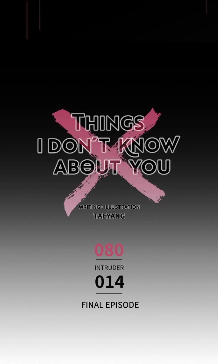 Things I Don't Know About You - Chapter 80