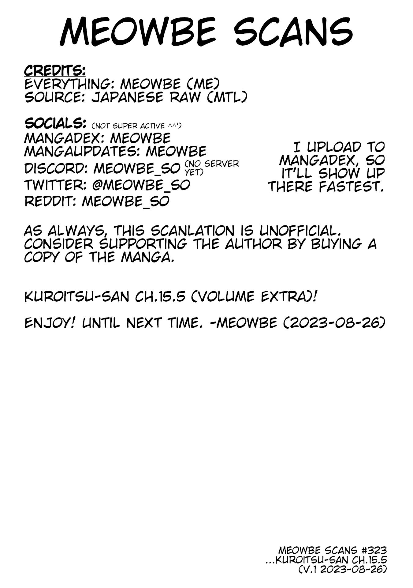 Kuroitsu-San In The Superhuman Research & Development Department - Vol.2 Chapter 15.5