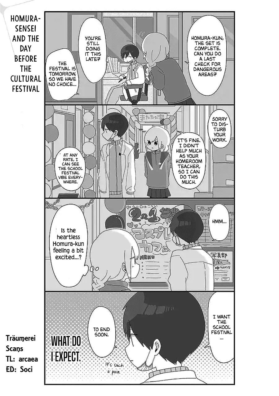 Homura Sensei Is Probably Unpopular - Chapter 50: Homura-Sensei And The Day Before The Cultural Festival