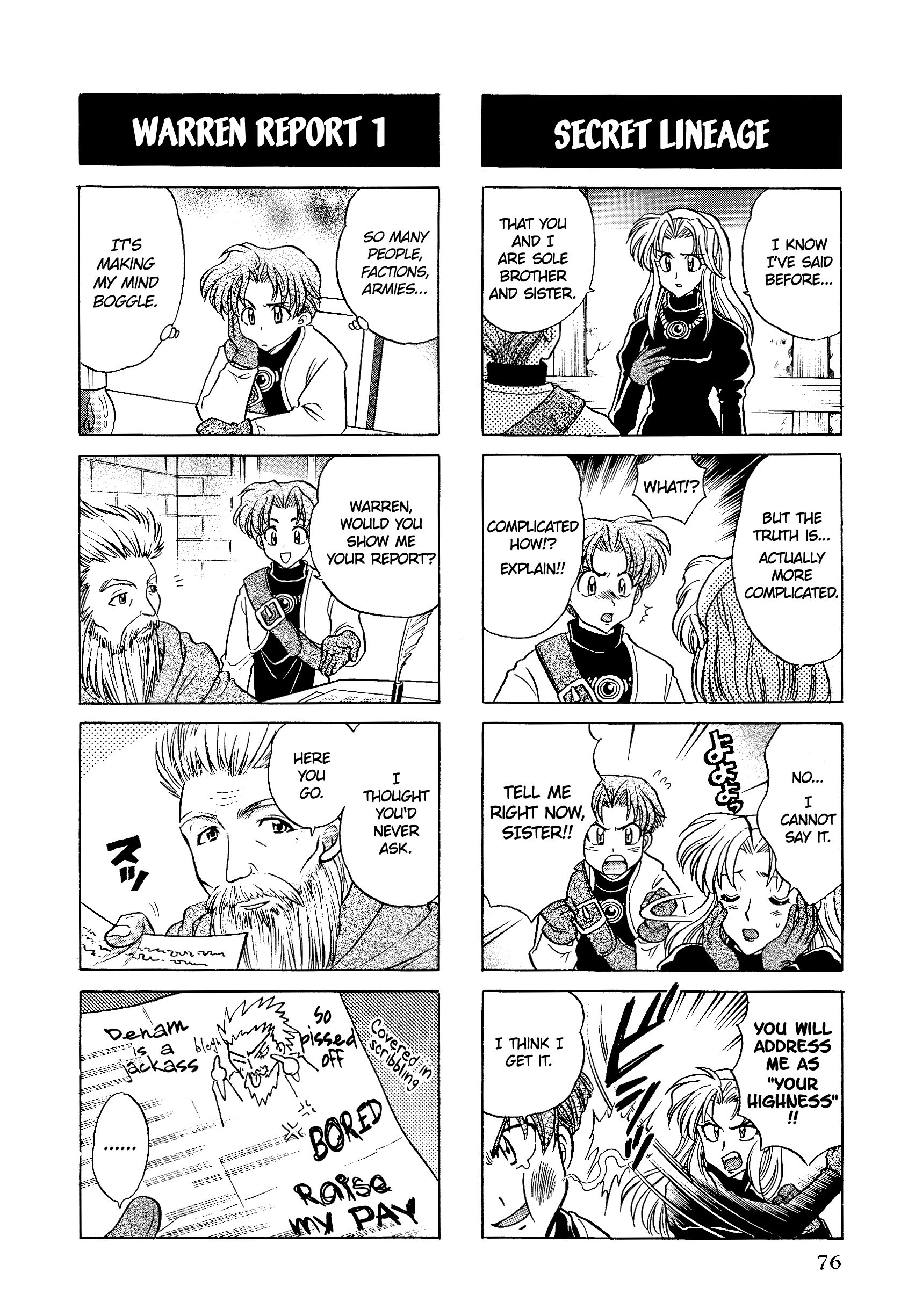 Tactics Ogre: Let Us Cling Together 4-Koma Kings - Vol.1 Chapter 11: You Expect Me To Laugh About This!?