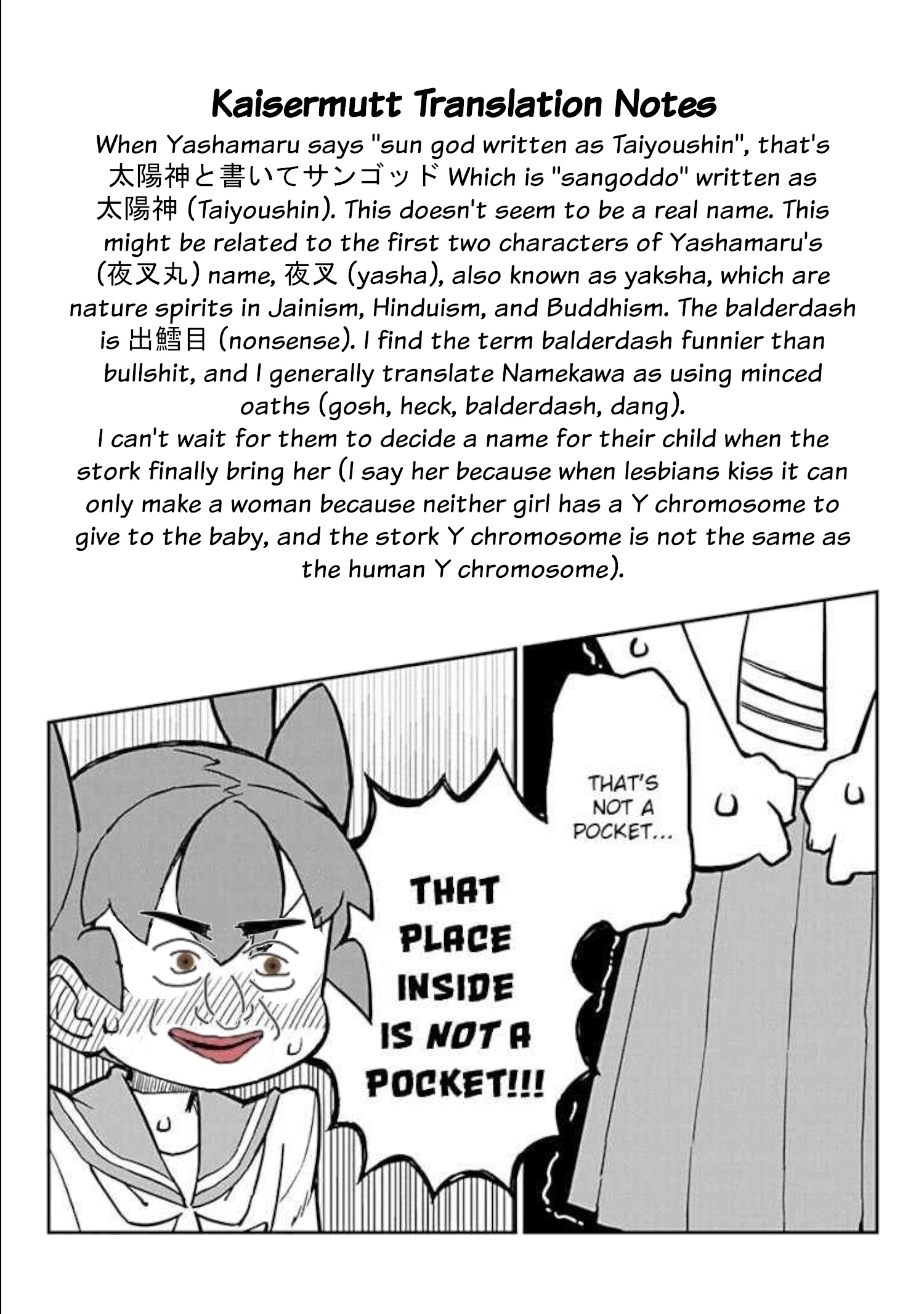 Namekawa-San Won't Be Bullied - Chapter 44: Namekawa-San Doesn't Want To Be Mocked While (Pretend) Pregnant