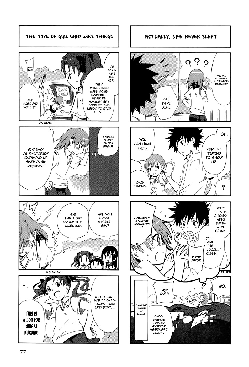 4-Koma Koushiki Anthology - Toaru Kagaku No Railgun X Toaru Majutsu No Index - Vol.1 Chapter 22 : Biri Birhythm