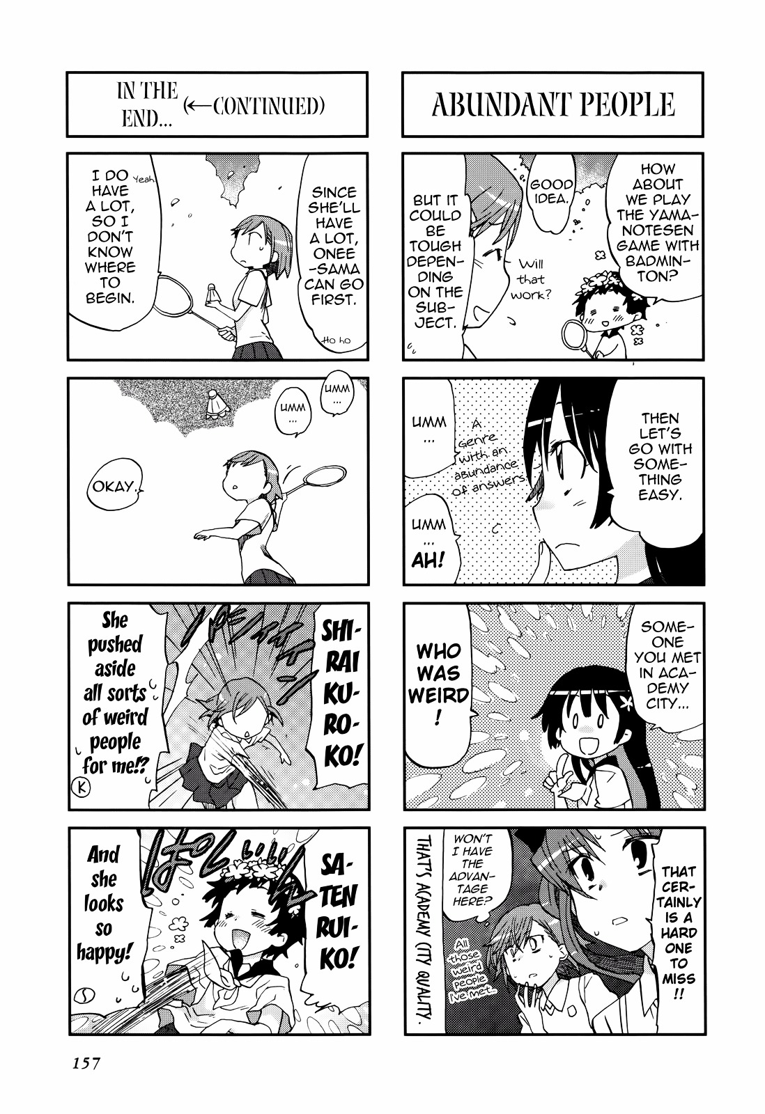 4-Koma Koushiki Anthology - Toaru Kagaku No Railgun X Toaru Majutsu No Index - Chapter 9 : The Common Lady's Blue Spring