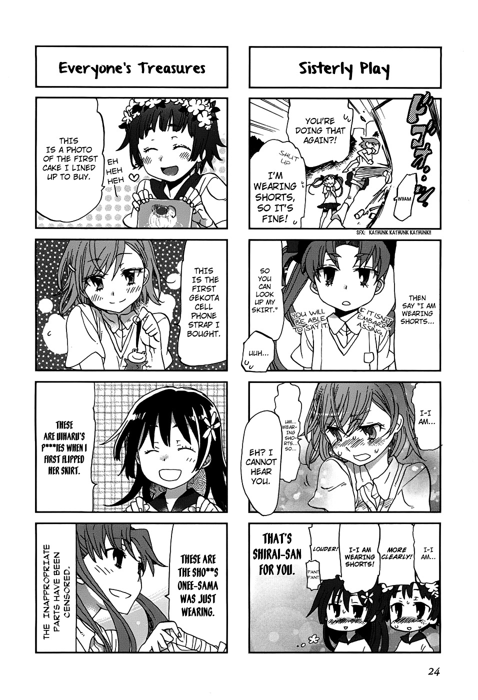 4-Koma Koushiki Anthology - Toaru Kagaku No Railgun X Toaru Majutsu No Index - Vol.1 Chapter 15 : The One-Way Ticket Of Next-Door Eden