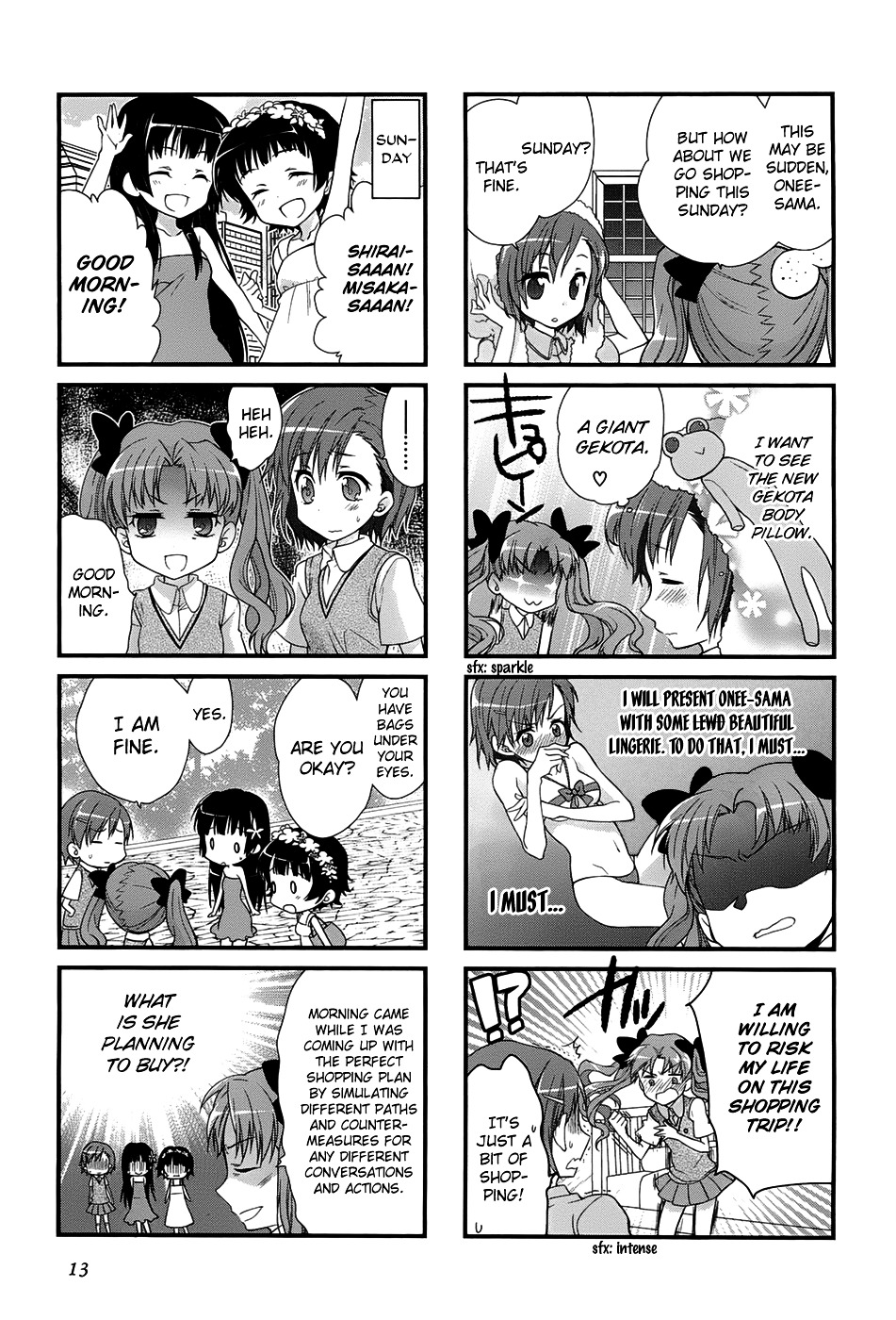 4-Koma Koushiki Anthology - Toaru Kagaku No Railgun X Toaru Majutsu No Index - Vol.1 Chapter 14 : I Love You, I Love You, I Love You