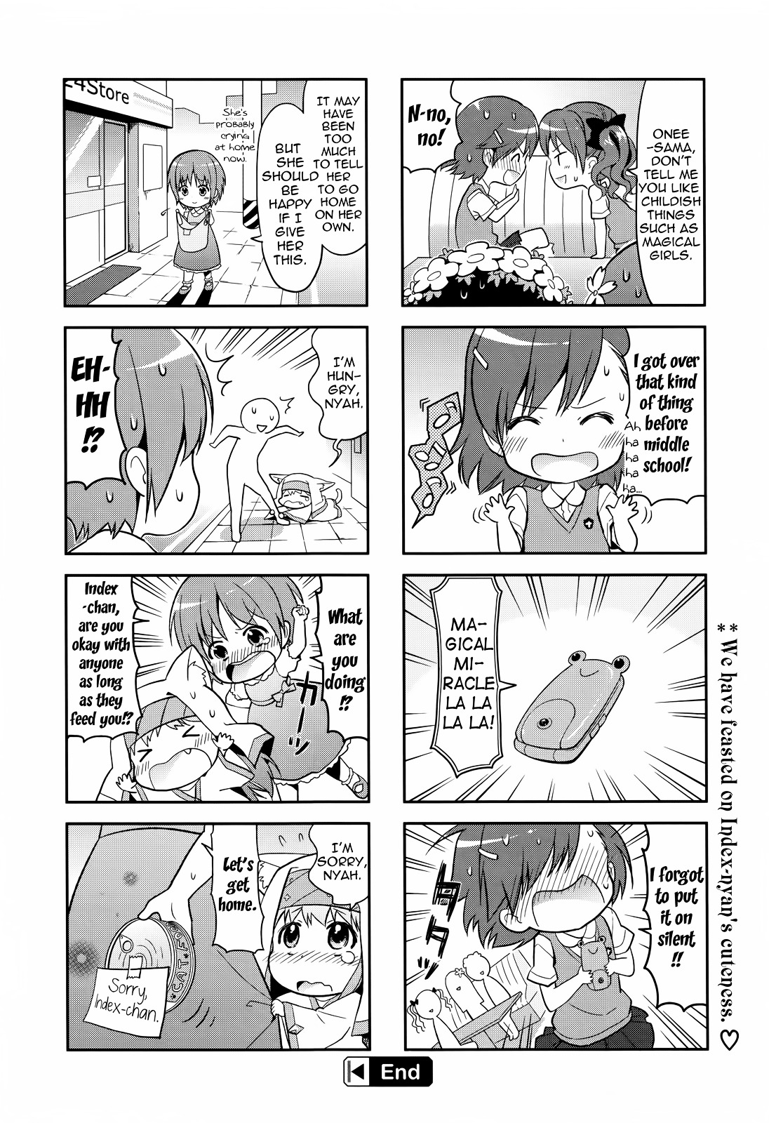 4-Koma Koushiki Anthology - Toaru Kagaku No Railgun X Toaru Majutsu No Index - Chapter 12 : A Certain Cat-Eared Index-Nyan