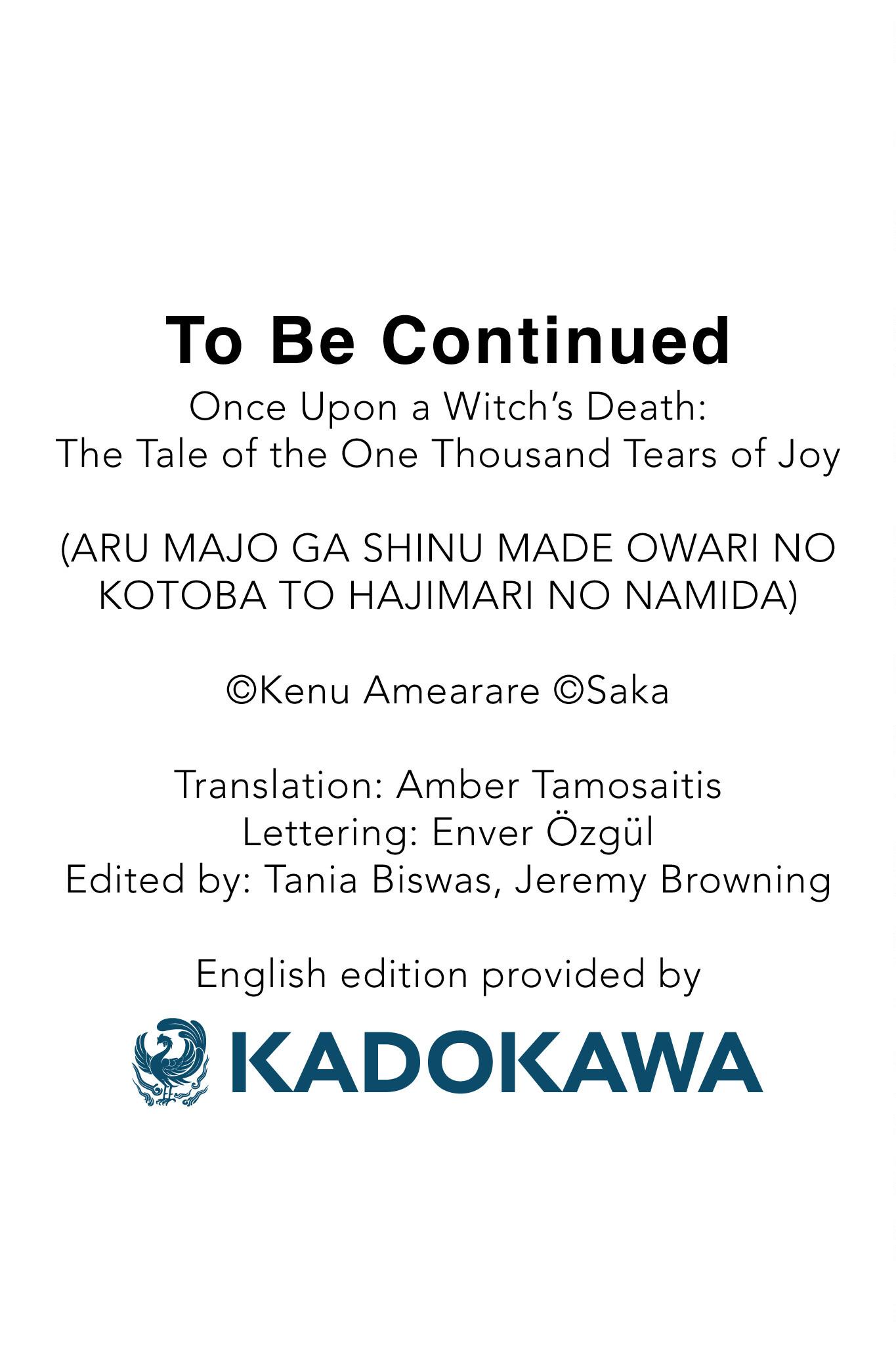 Once Upon A Witch's Death: The Tale Of The One Thousand Tears Of Joy - Chapter 13