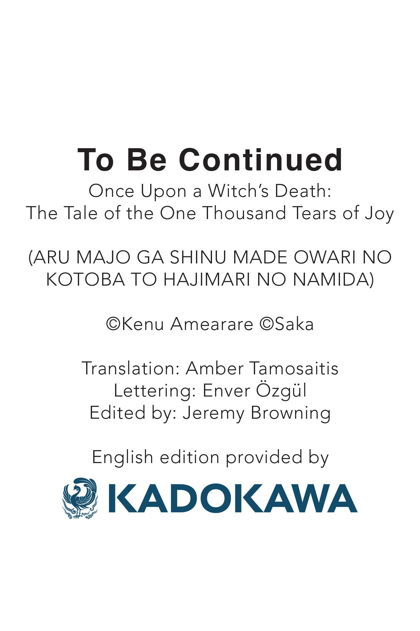 Once Upon A Witch's Death: The Tale Of The One Thousand Tears Of Joy - Chapter 12