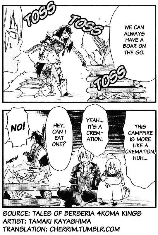 Tales Of Berseria 4Koma Kings - Chapter 6 : Campfires Are Fun!