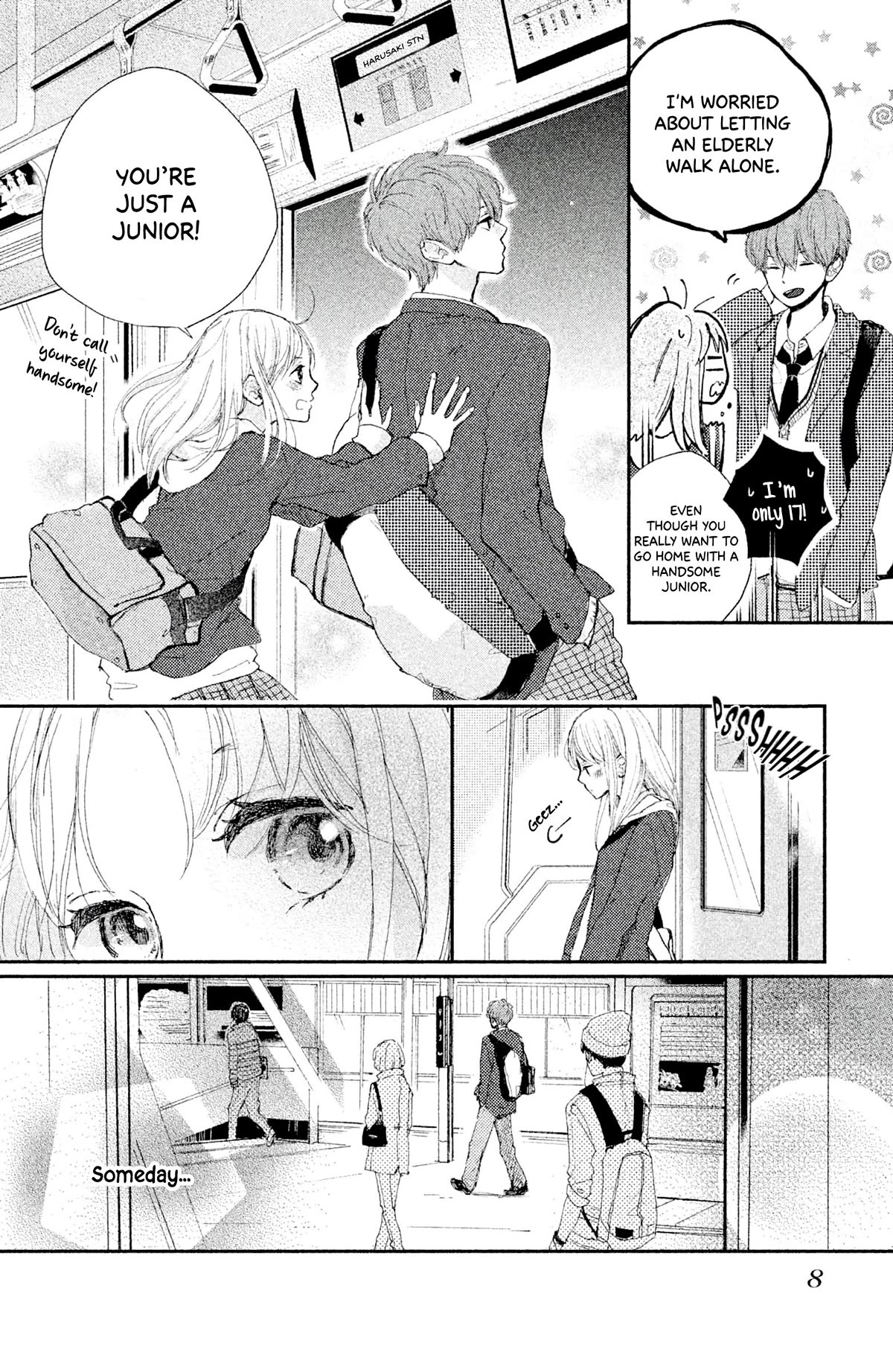 Atashi Kisushita - Chapter 5: Kiss 1 - Sea-Colored Train