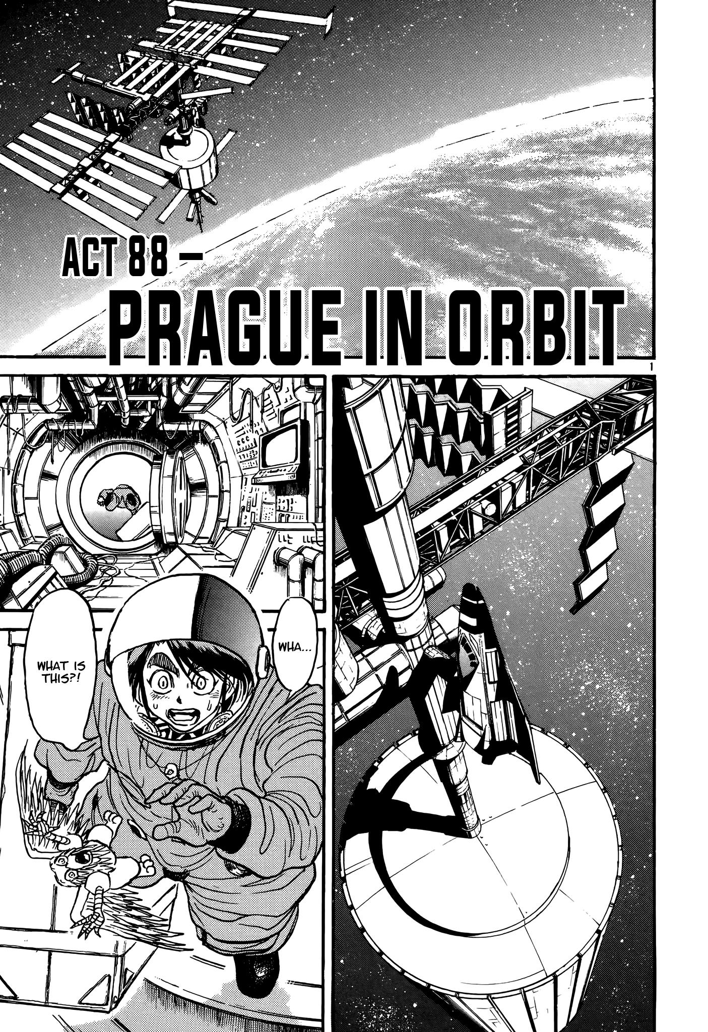 Karakuri Circus - Vol.43 Chapter 421: Deus Ex Machina - Act 88 - Prague In Orbit