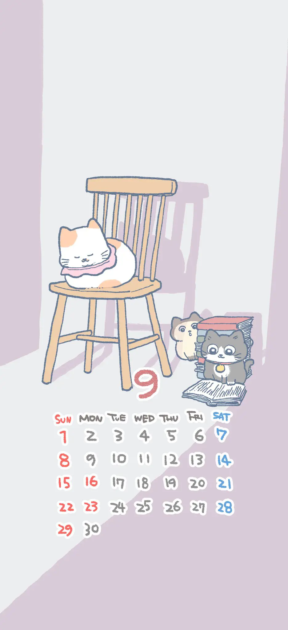 The Old Man Who Was Reincarnated As A Cat - Chapter 538.1: September Calendar/Wallpaper