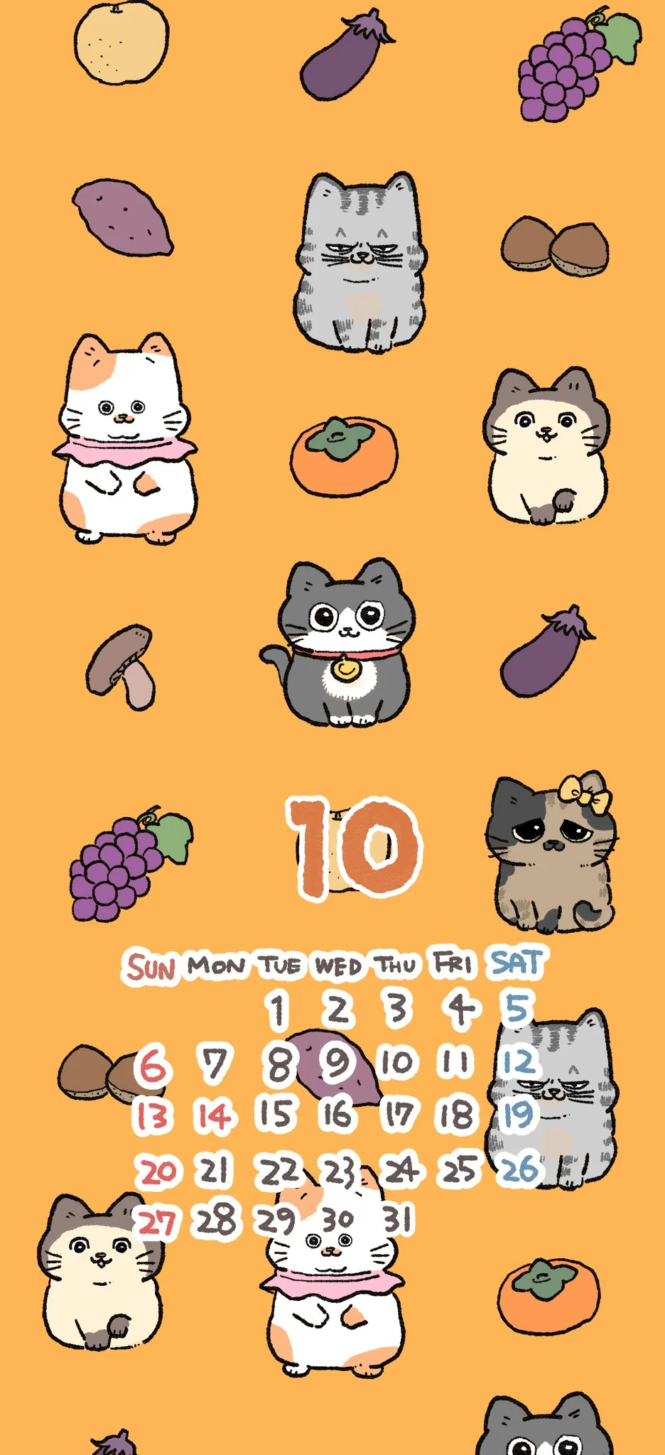 The Old Man Who Was Reincarnated As A Cat - Chapter 556.6: October Calendar/Wallpaper