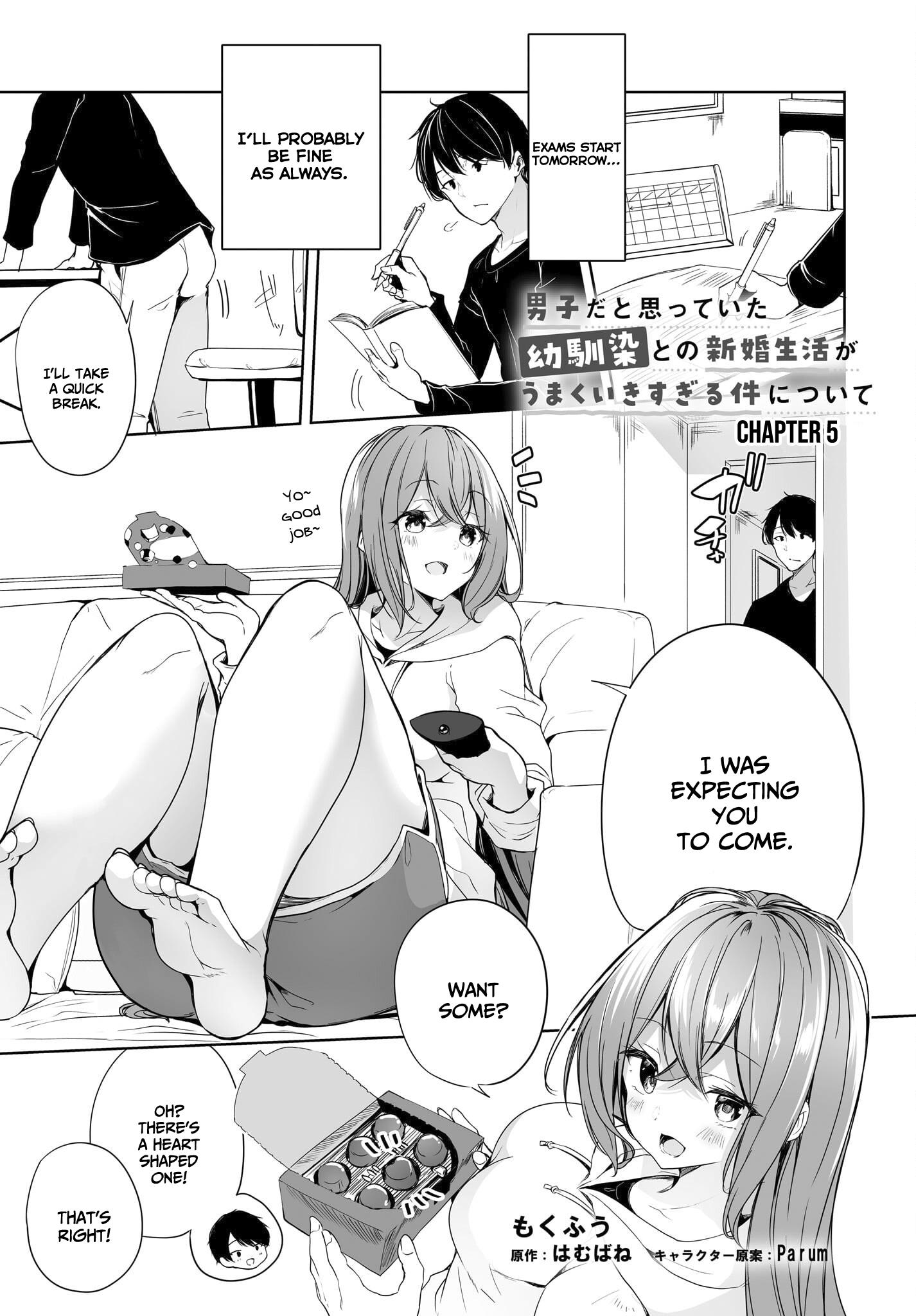 Danshi Da To Omotteita Osananajimi To No Shinkon Seikatsu Ga Umakuiki Sugiru Kudan Ni Tsuite - Chapter 5