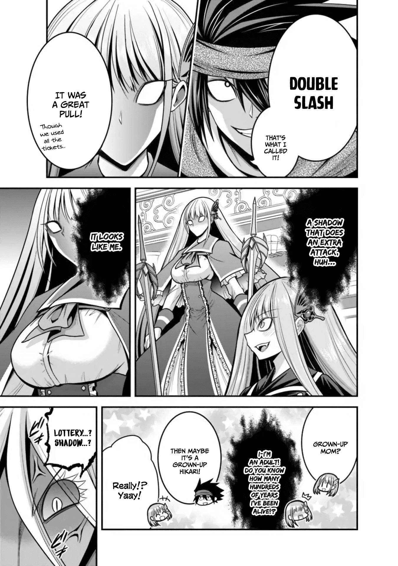 Kujibiki Tokushou Musou Harem-Ken - Chapter 35: Mysterious Power! A Double Slash And A Purifying Spell!