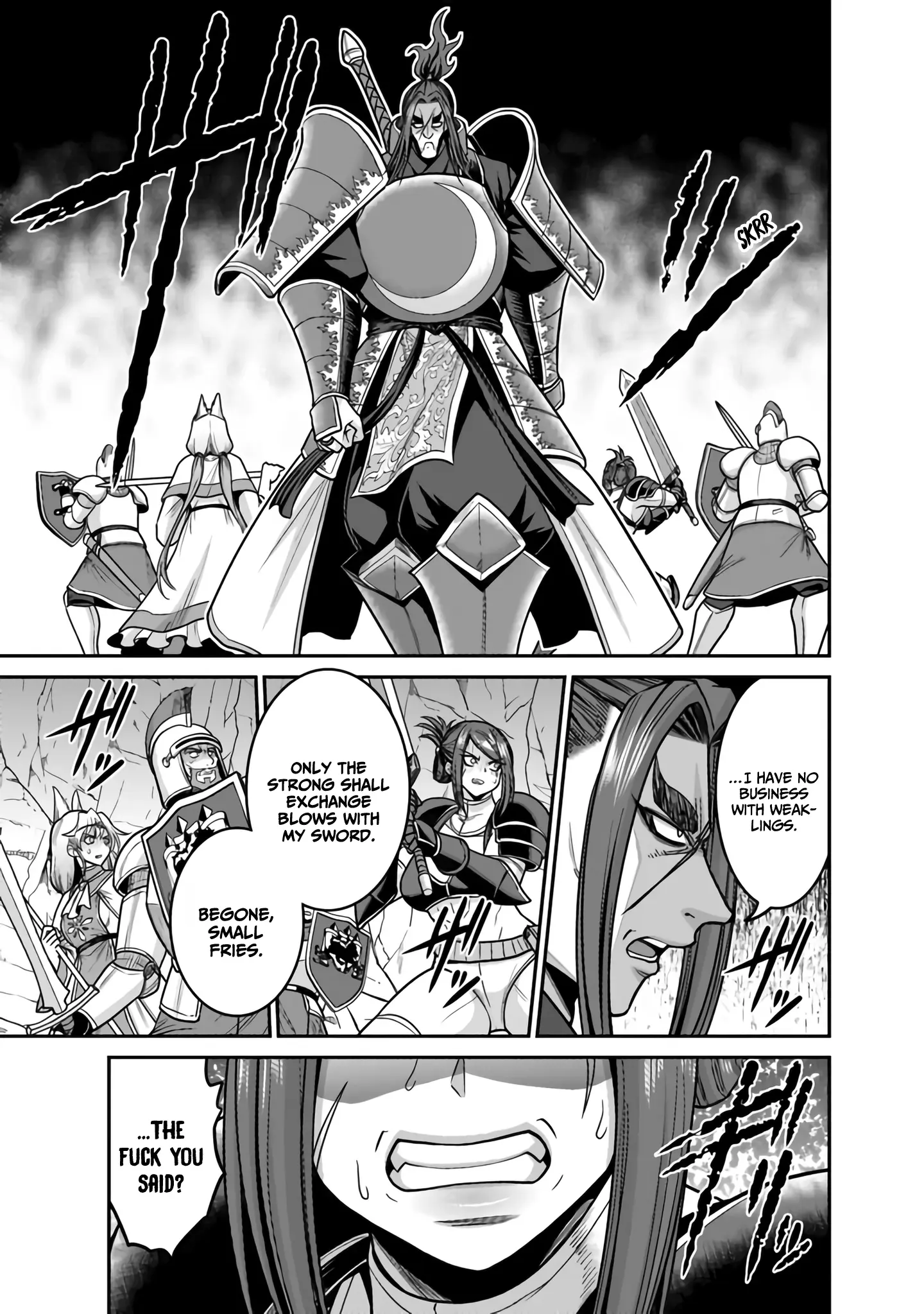 Kujibiki Tokushou Musou Harem-Ken - Vol.10 Chapter 46: The Mighty Wielder Of The Magic Sword, The Sword Warlord Miltos Attacks!