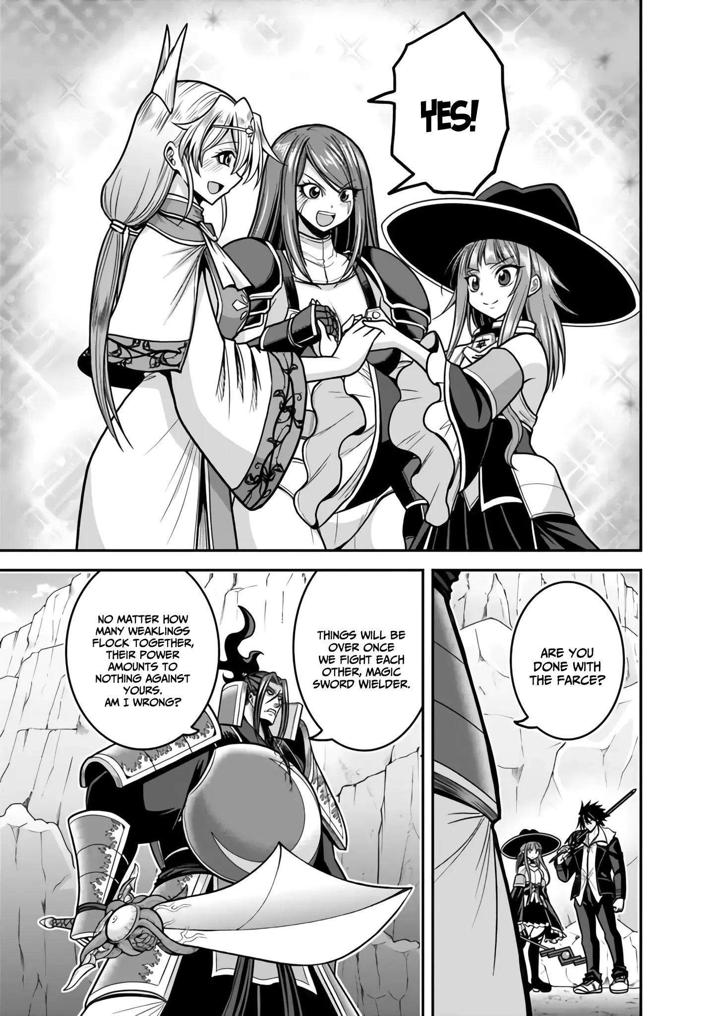 Kujibiki Tokushou Musou Harem-Ken - Vol.10 Chapter 47: Head-On Clash! Ultimate Devilish Sword Vs. The Power Of Bond!