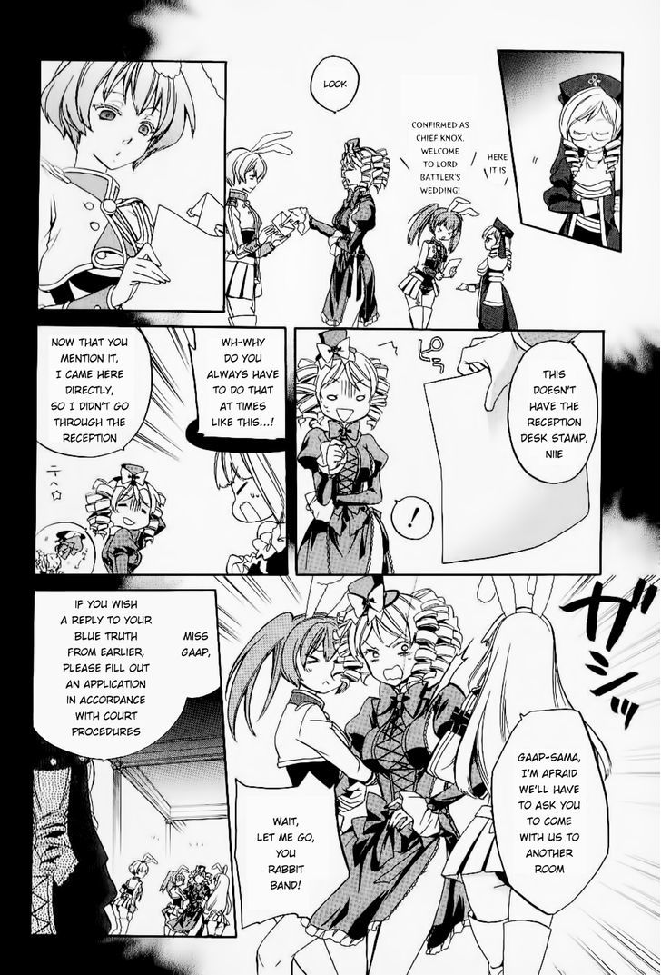 Umineko No Naku Koro Ni Chiru Episode 6: Dawn Of The Golden Witch - Vol.5 Chapter 21 : Wedding And Duel