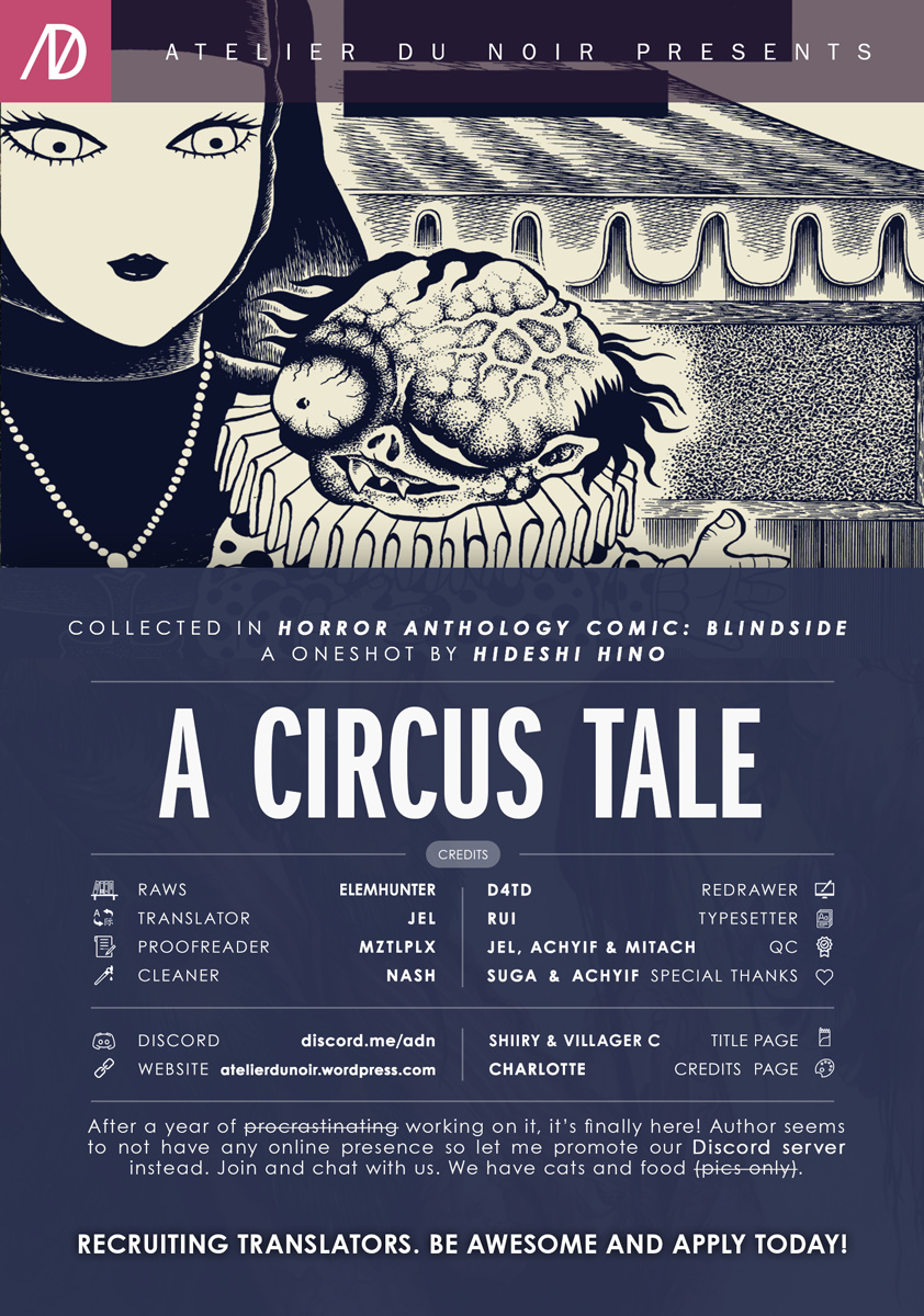 Horror Anthology Comic Shikaku - Chapter 5: A Circus Tale (Hideshi Hino)