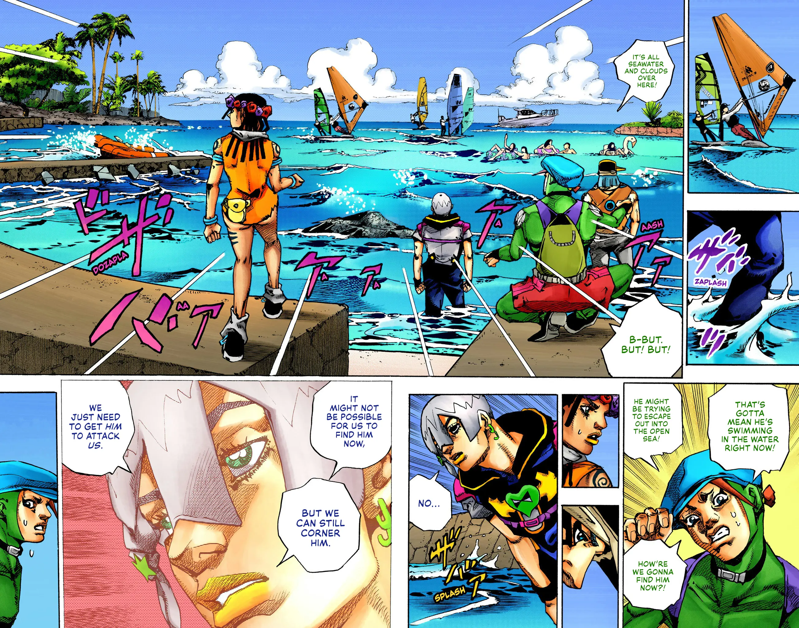 Jojo's Bizarre Adventure Part 9 - The Jojolands (Official Colored) - Vol.3 Chapter 11: Kailua-Kona - Flight Waiting Time Part 3