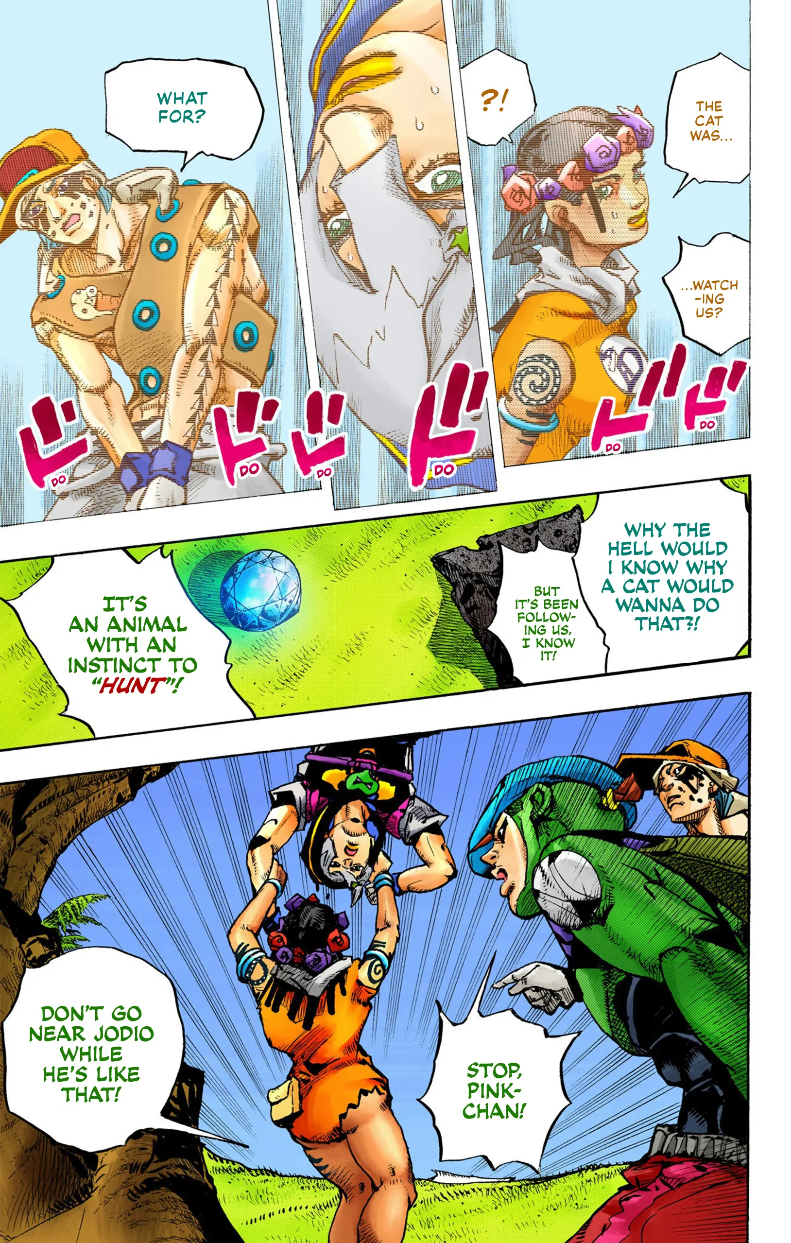 Jojo's Bizarre Adventure Part 9 - The Jojolands (Official Colored) - Vol.2 Chapter 6: Hualalai - Cat Size, Part 1