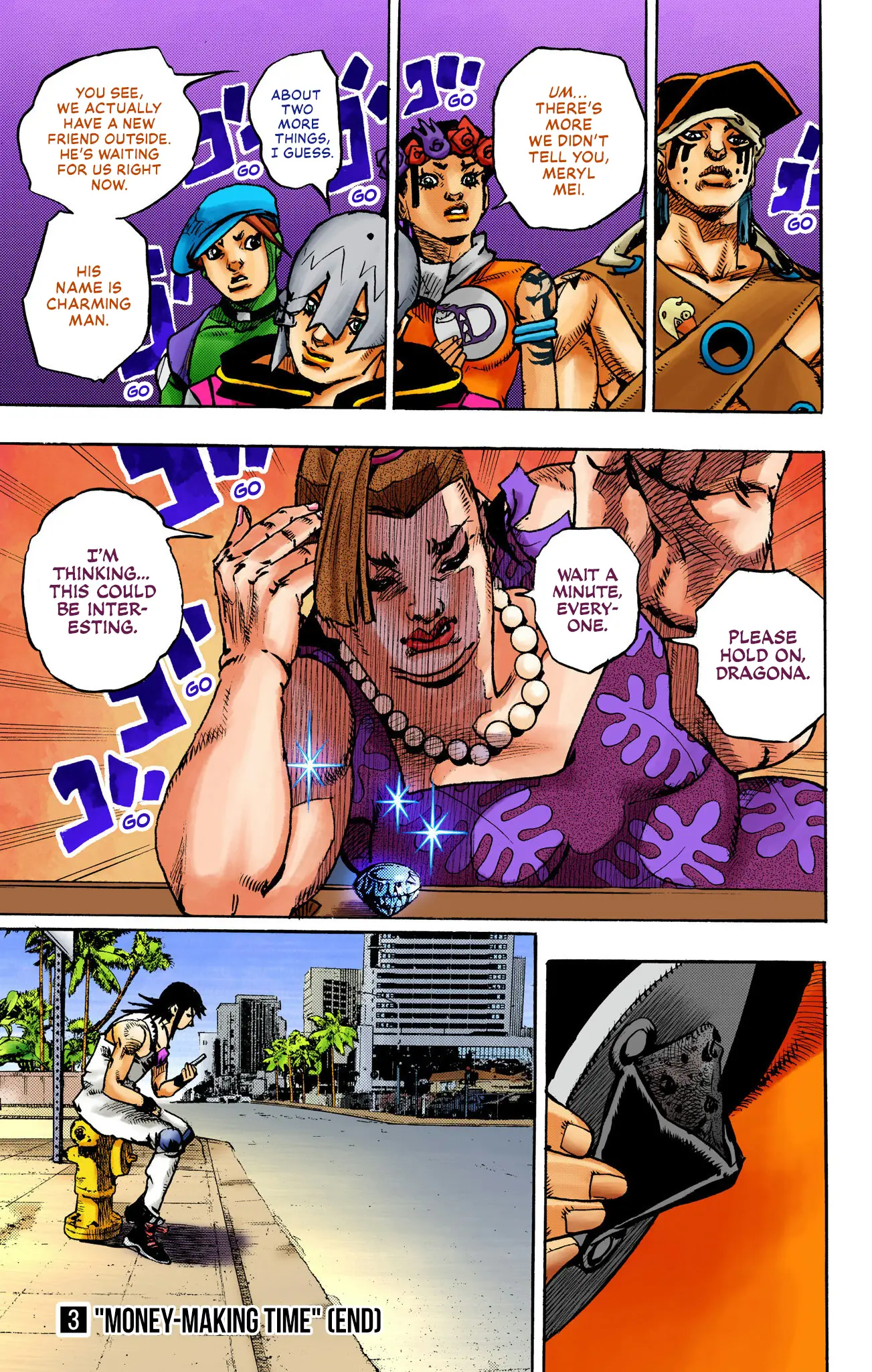 Jojo's Bizarre Adventure Part 9 - The Jojolands (Official Colored) - Vol.3 Chapter 12: Charming Man