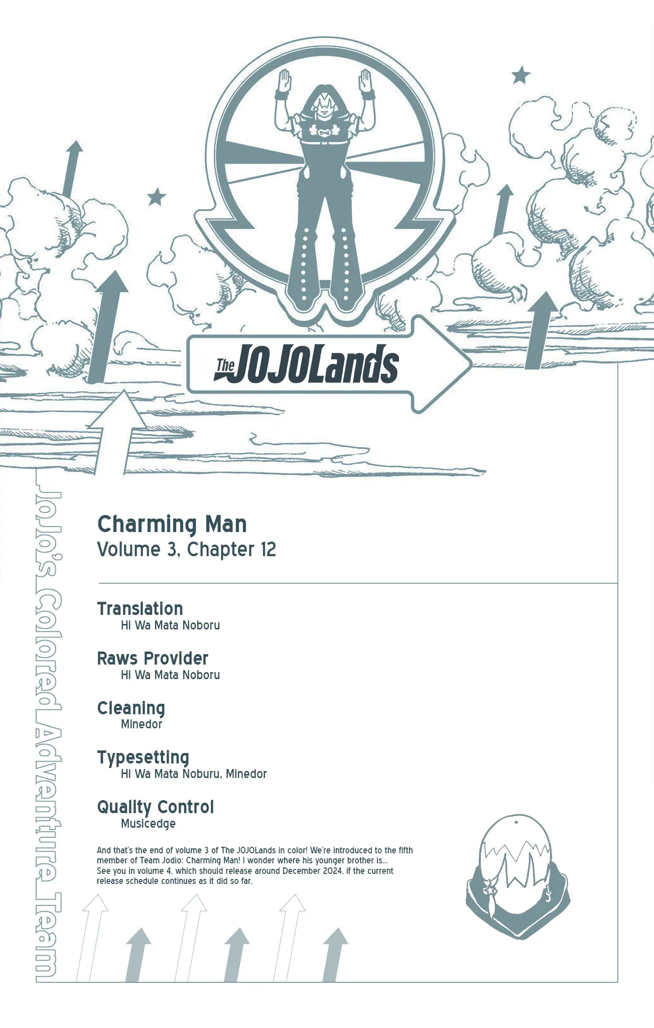 Jojo's Bizarre Adventure Part 9 - The Jojolands (Official Colored) - Vol.3 Chapter 12: Charming Man