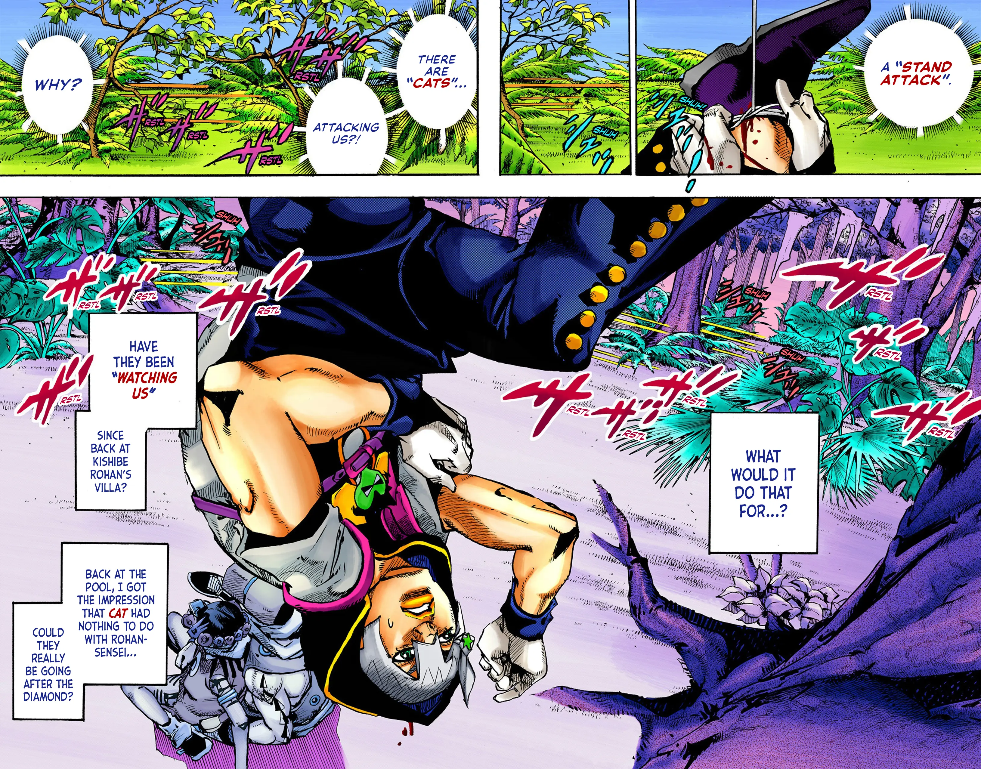 Jojo's Bizarre Adventure Part 9 - The Jojolands (Official Colored) - Vol.2 Chapter 7: Hualalai - Cat Size, Part 2