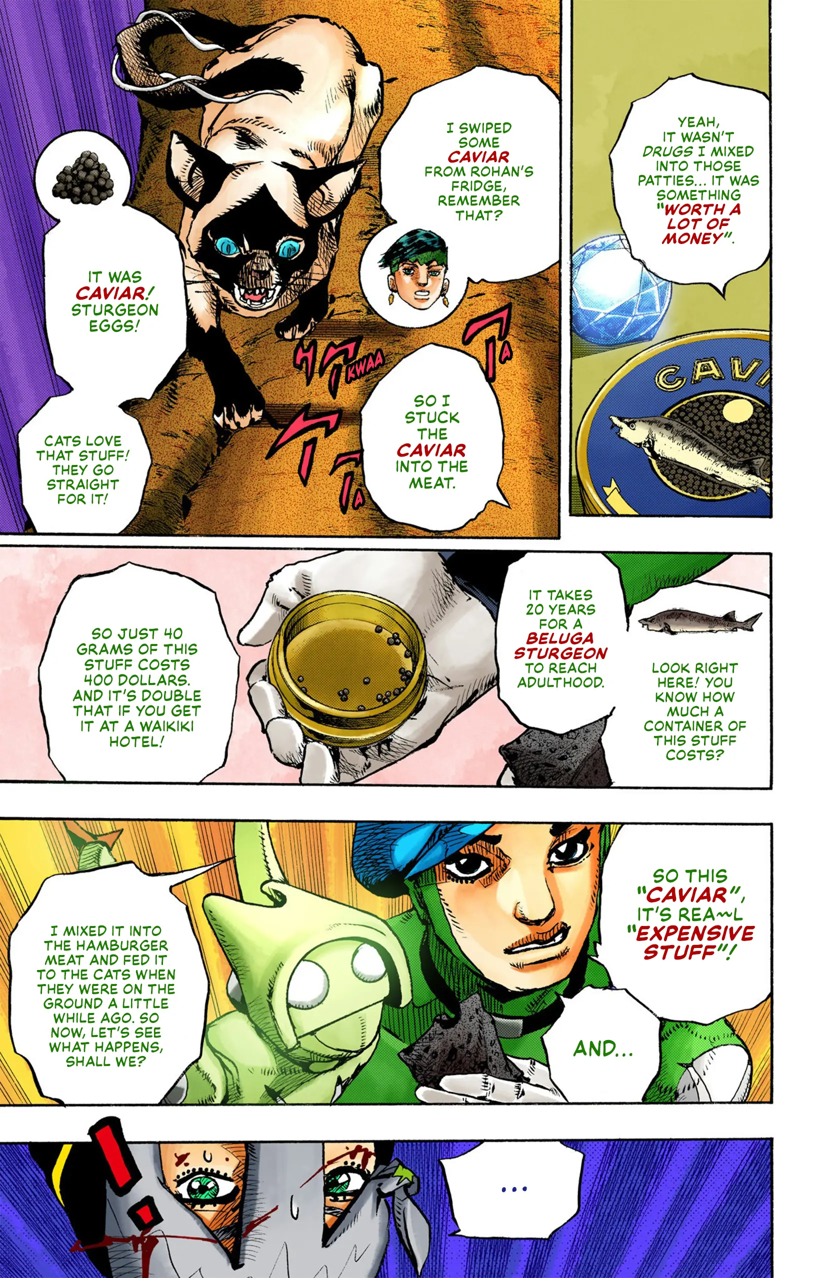 Jojo's Bizarre Adventure Part 9 - The Jojolands (Official Colored) - Vol.2 Chapter 7: Hualalai - Cat Size, Part 2