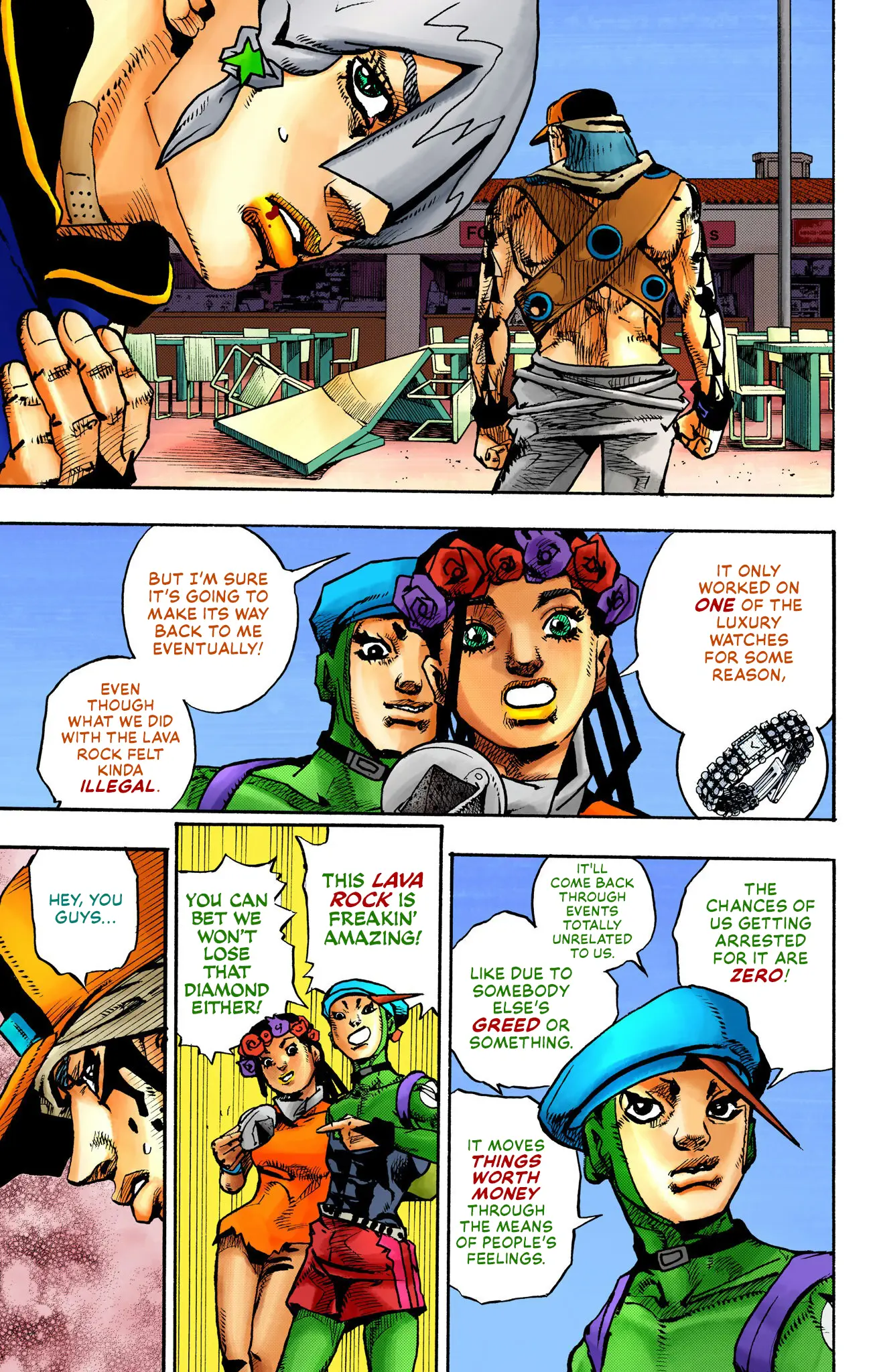 Jojo's Bizarre Adventure Part 9 - The Jojolands (Official Colored) - Vol.3 Chapter 10: Kailua-Kona - Flight Waiting Time Part 2