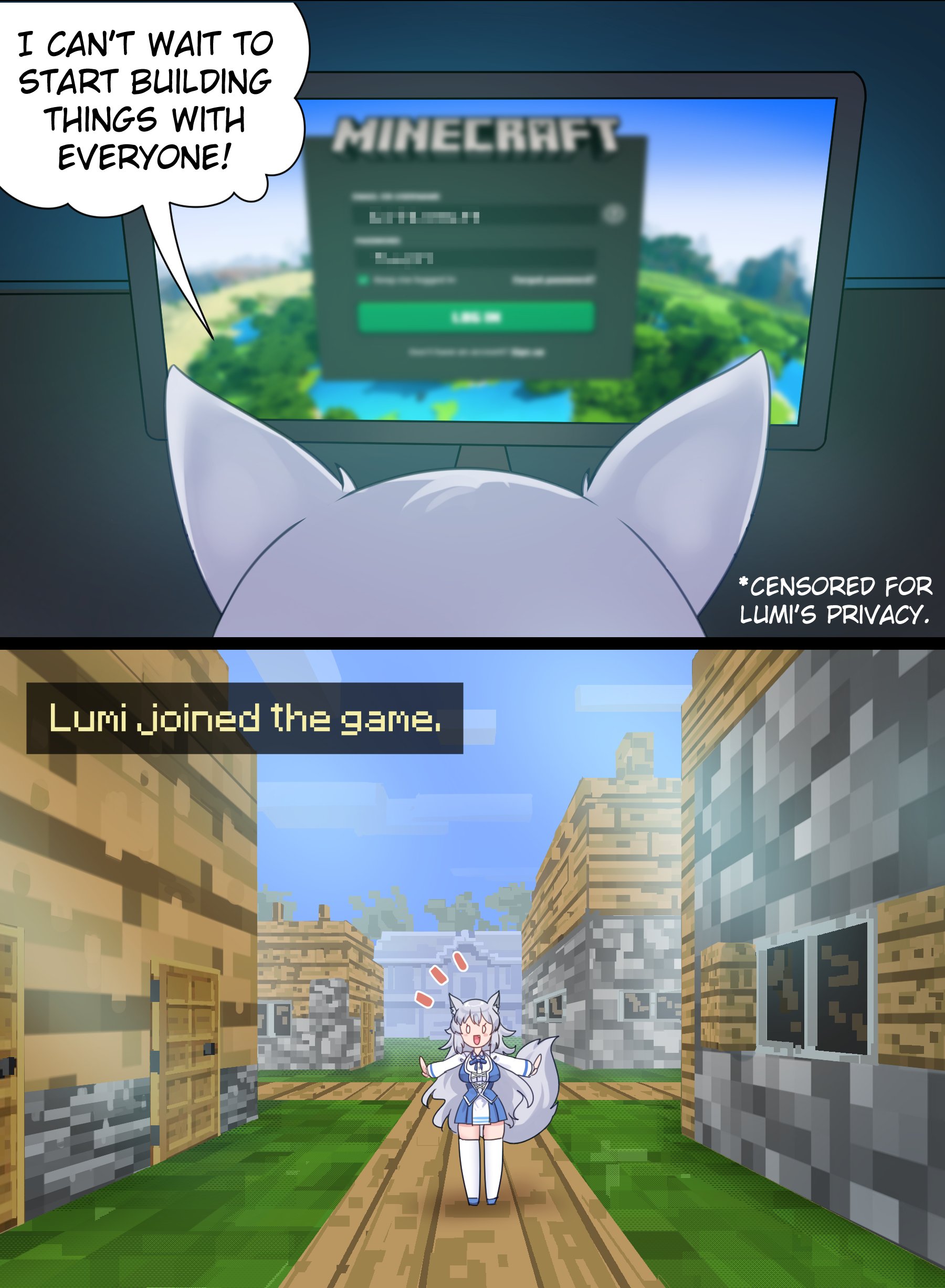 Meme Girls - Chapter 63.5: Wolf Girl Lumi Tries Minecraft!