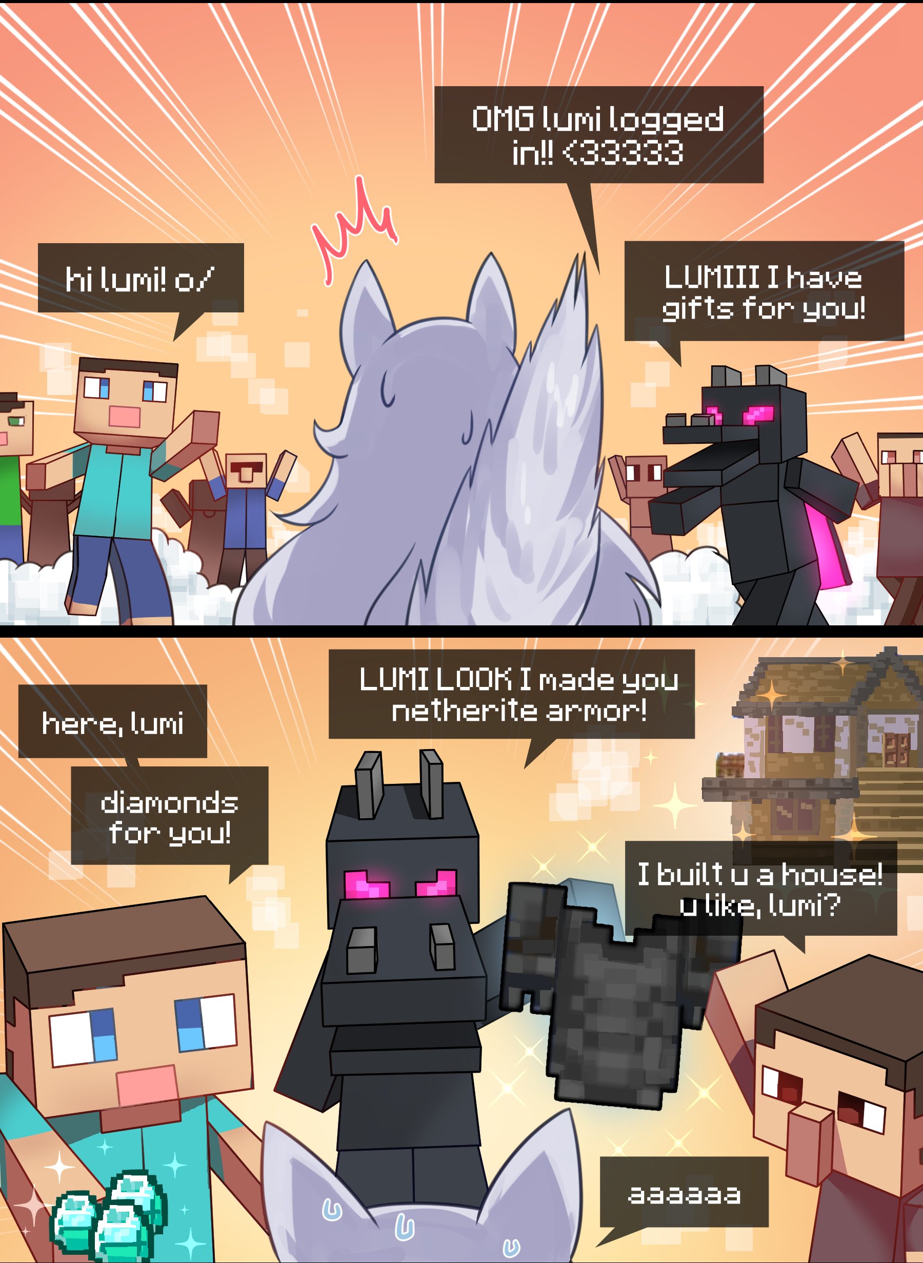 Meme Girls - Chapter 63.5: Wolf Girl Lumi Tries Minecraft!