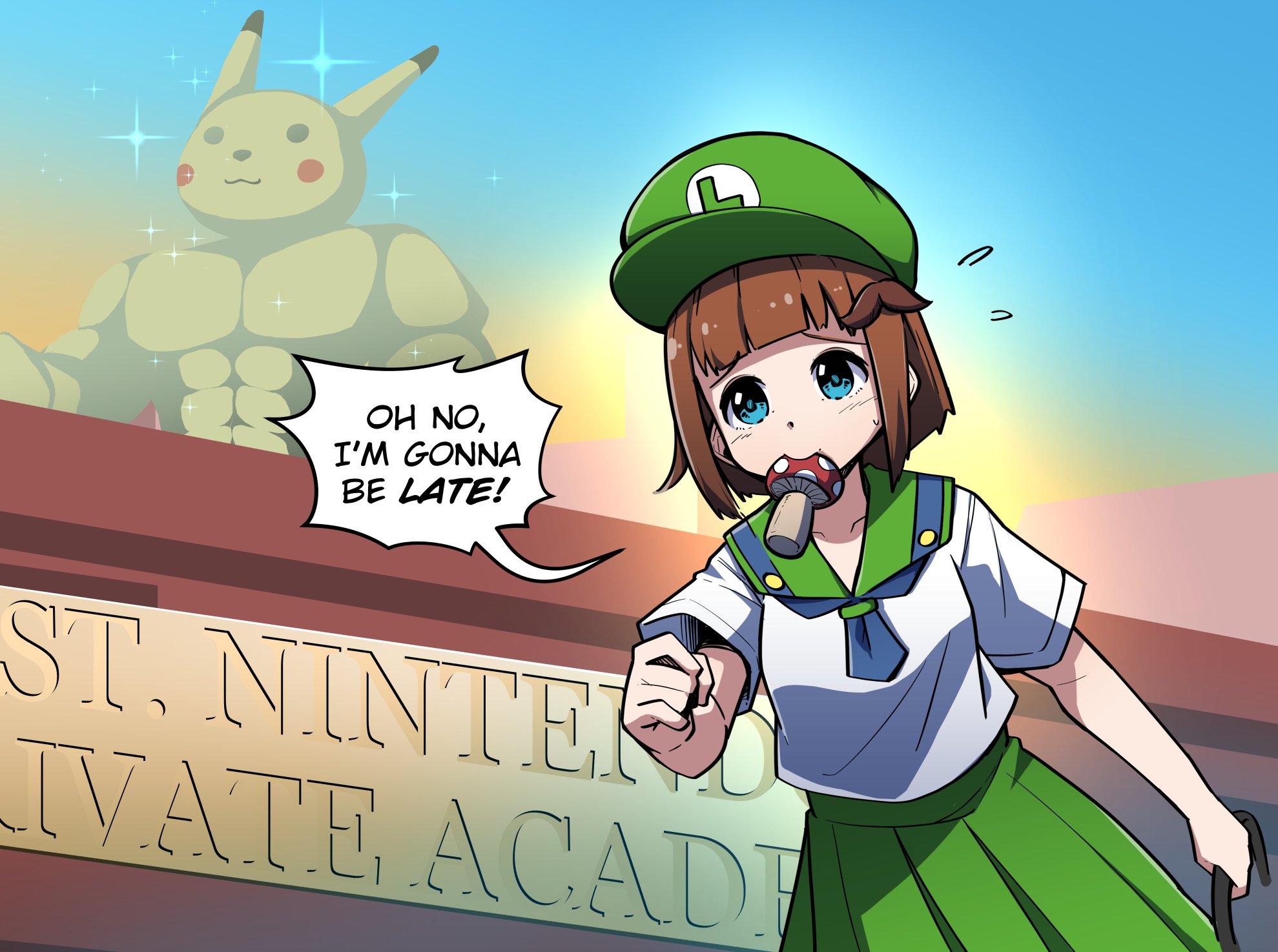 Meme Girls - Chapter 79.2: Luigi-Chan Is Late To School!