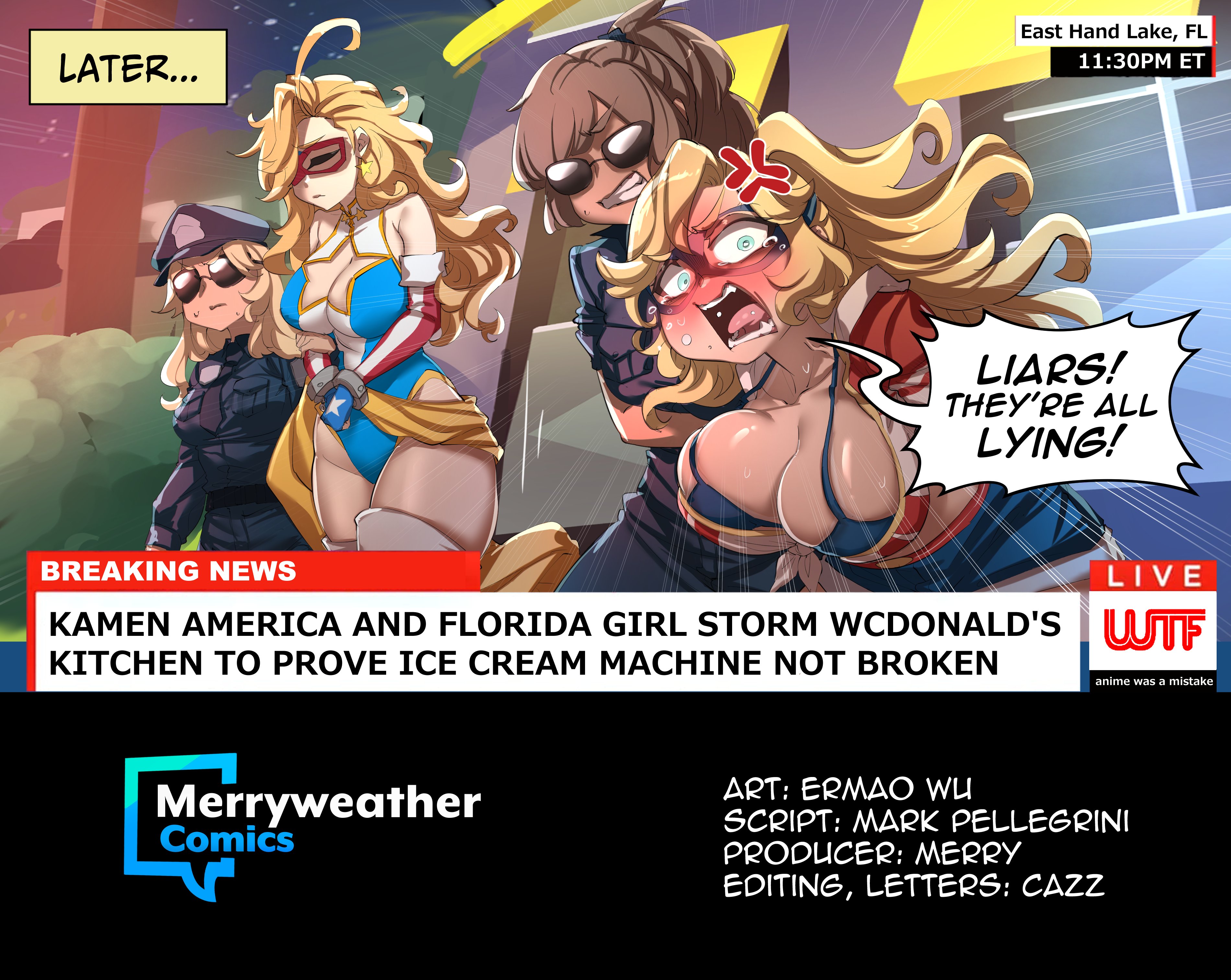 Meme Girls - Chapter 155.4: Florida Girl Vs Kamen America