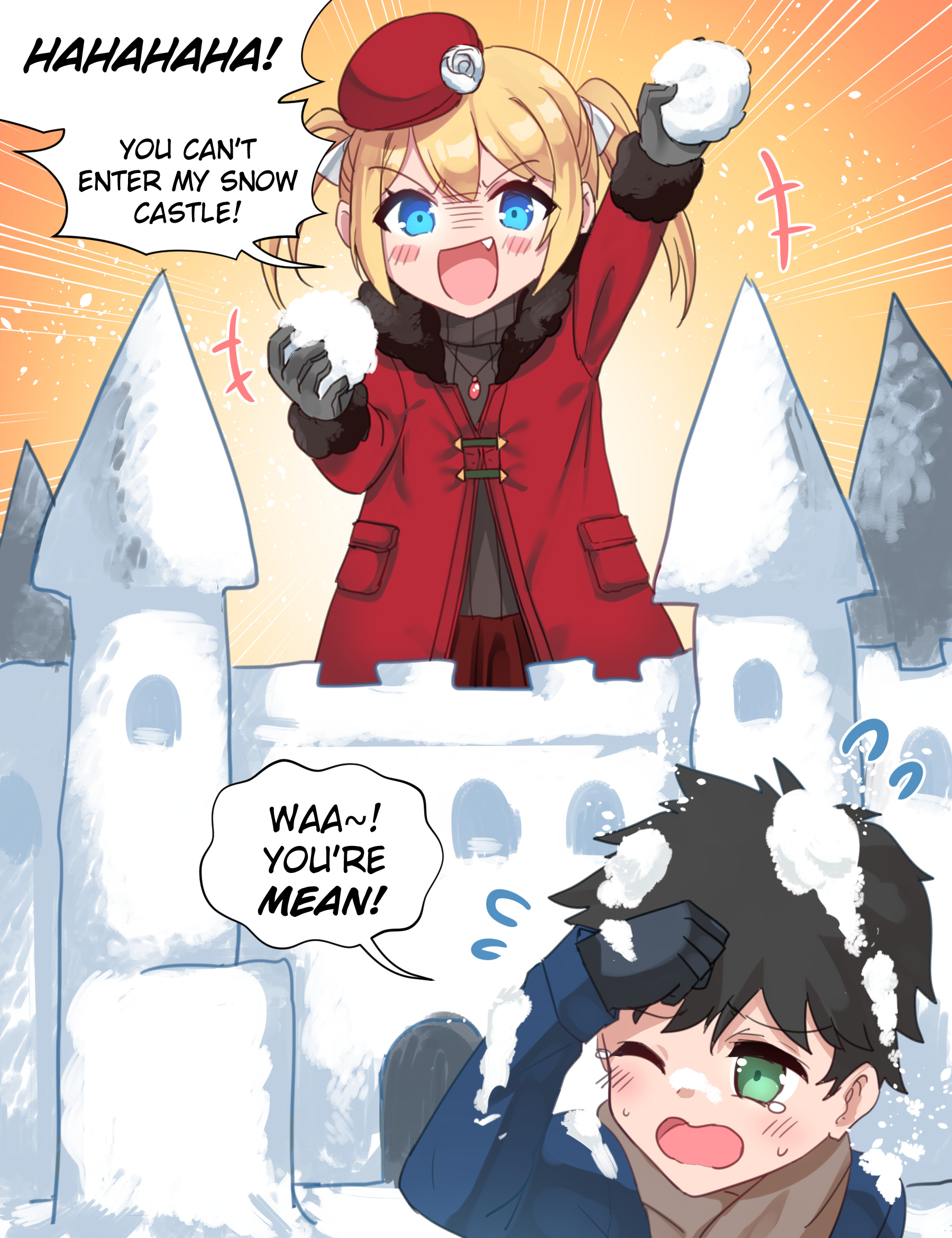 Meme Girls - Chapter 55.6: Snowball Fight (Art By Ermaowu)