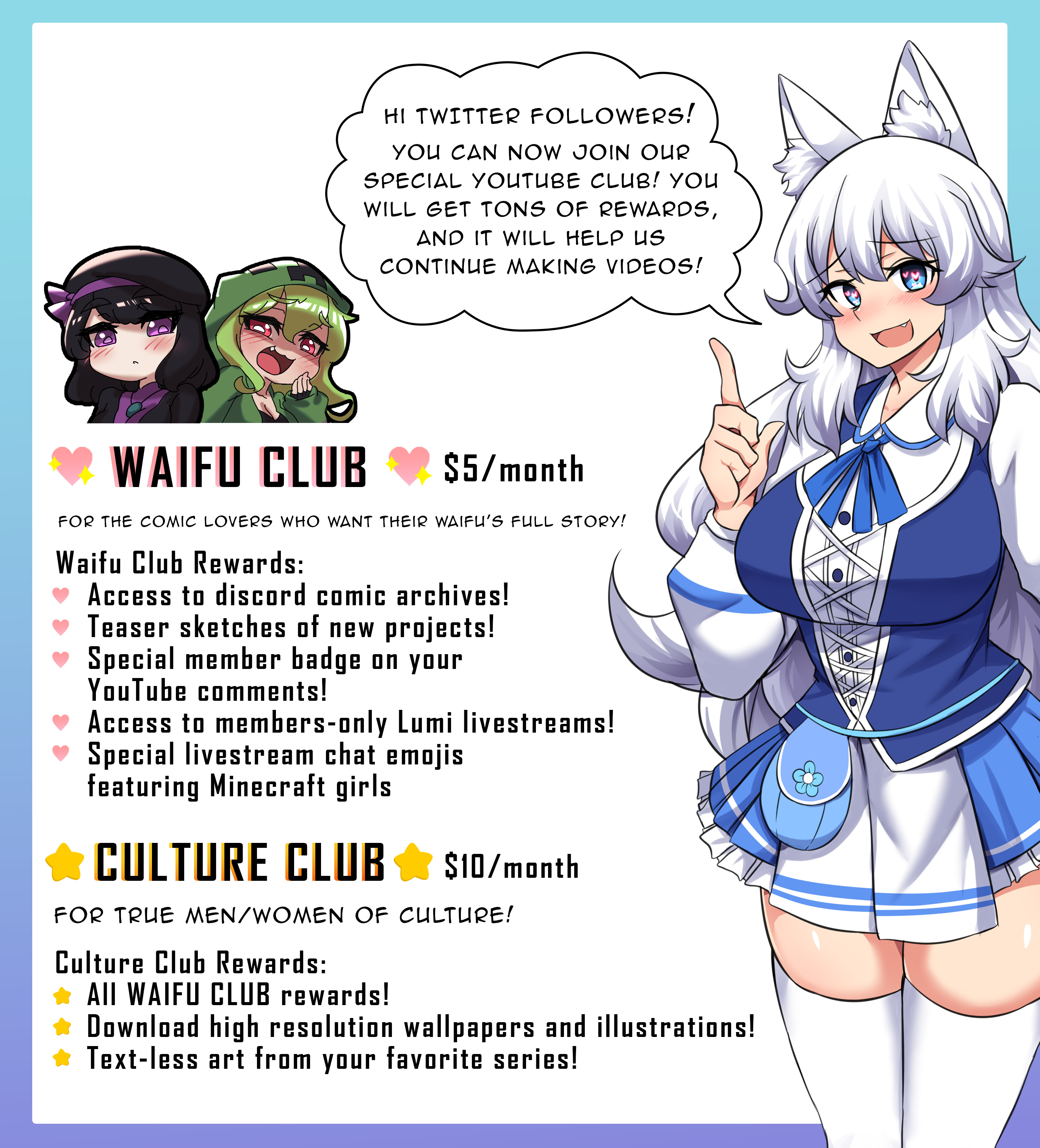 Meme Girls - Chapter 57.1: Vtuber Lumi Membership