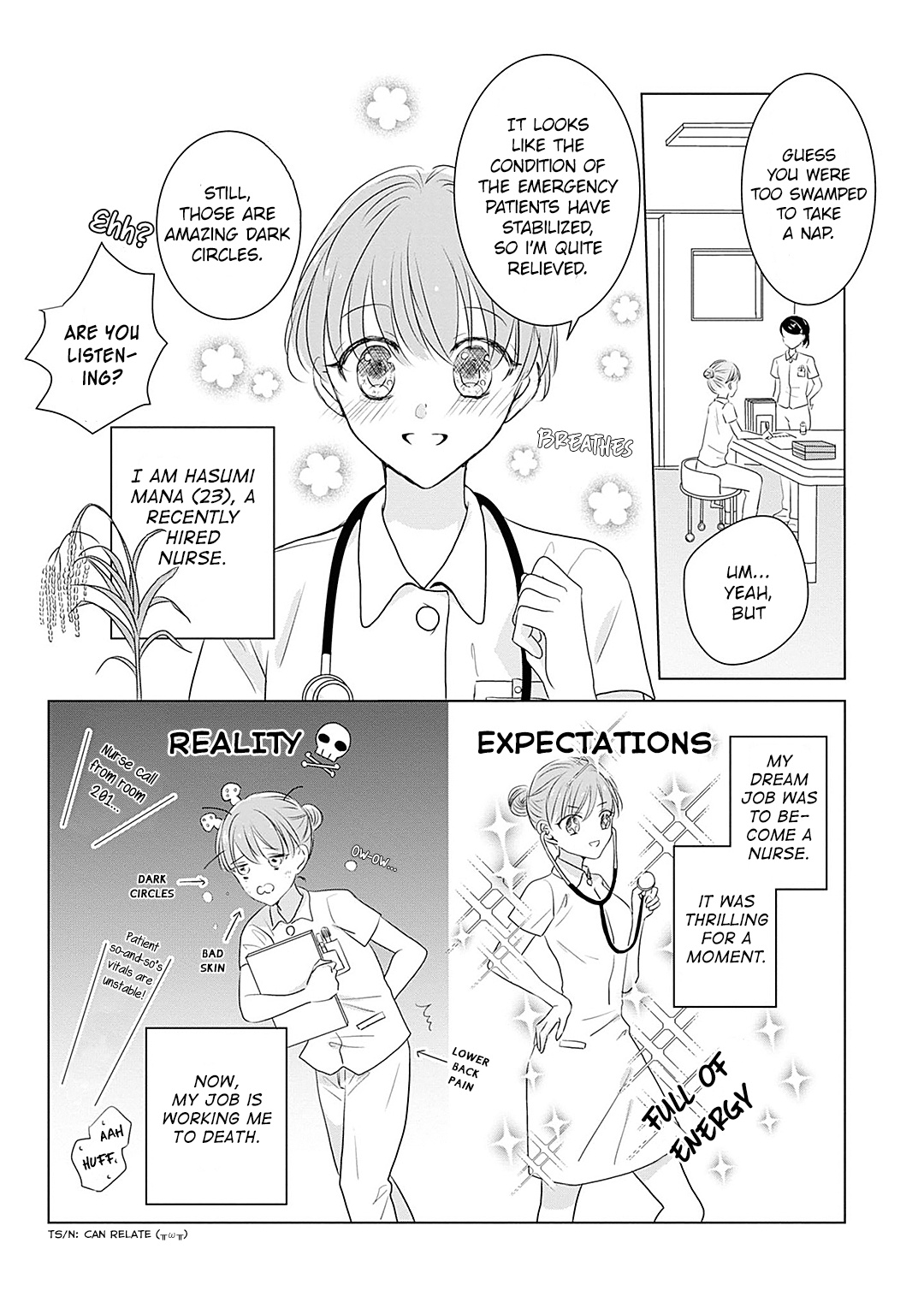 Shinkei Naikai To Otome Gamer - Chapter 1: Be Careful Staying Up Late, New Nurse