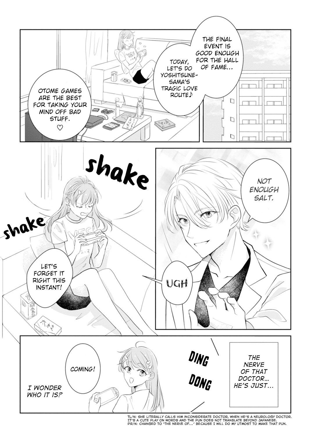 Shinkei Naikai To Otome Gamer - Chapter 3: Sensei, A House Visit?!